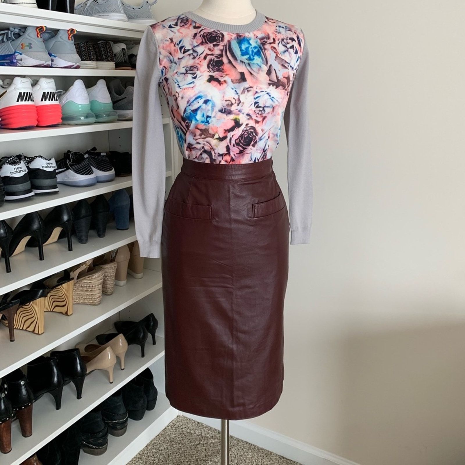 Vintage Vintage Genuine Leather Pencil Skirt - 4 Size 27" / US 4 / IT 40 - 5 Thumbnail