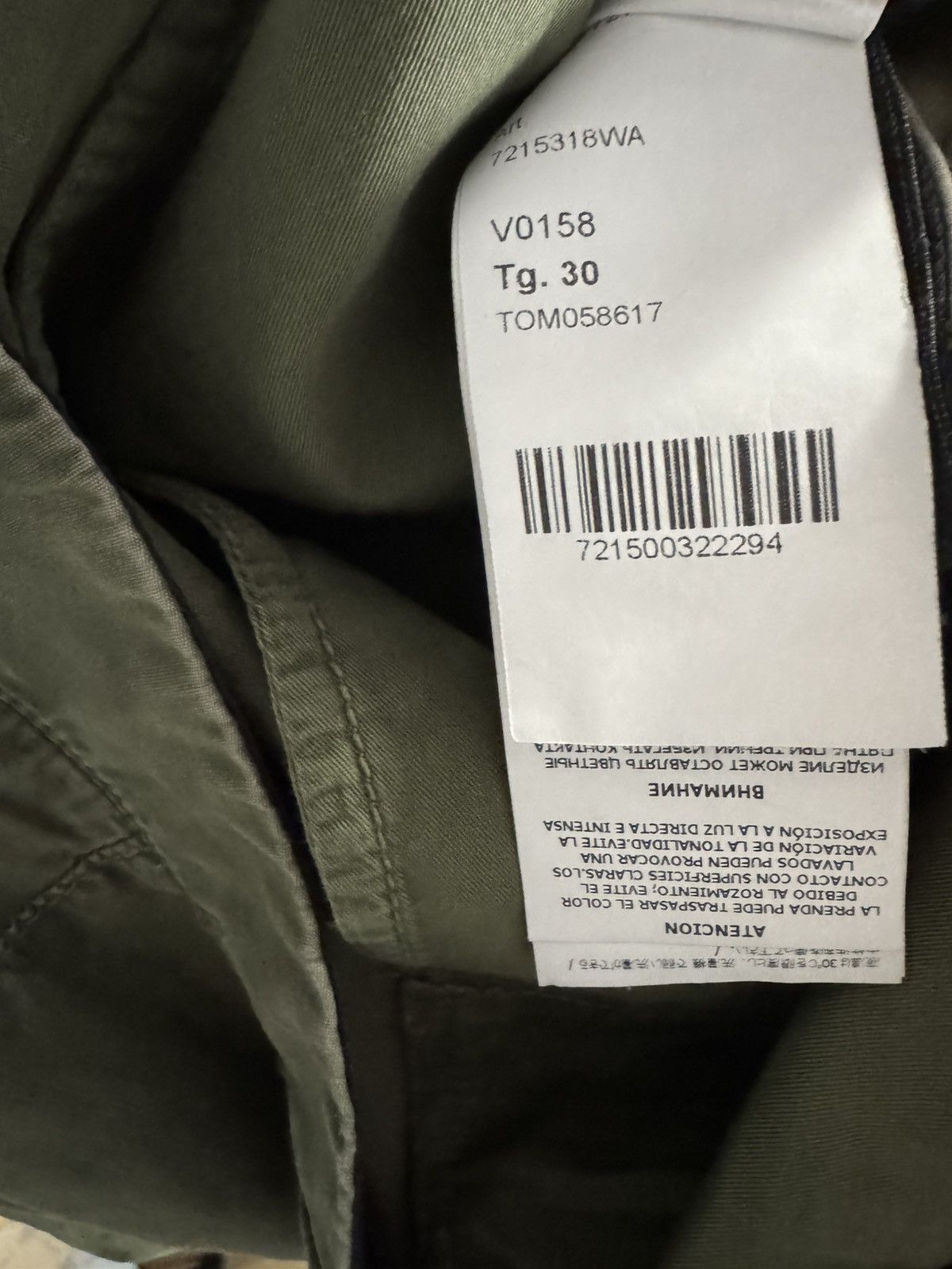 Stone Island Stone Island Skinny Slim Fit Cargo Pants Olive Green Black Size US 30 / EU 46 - 19 Thumbnail