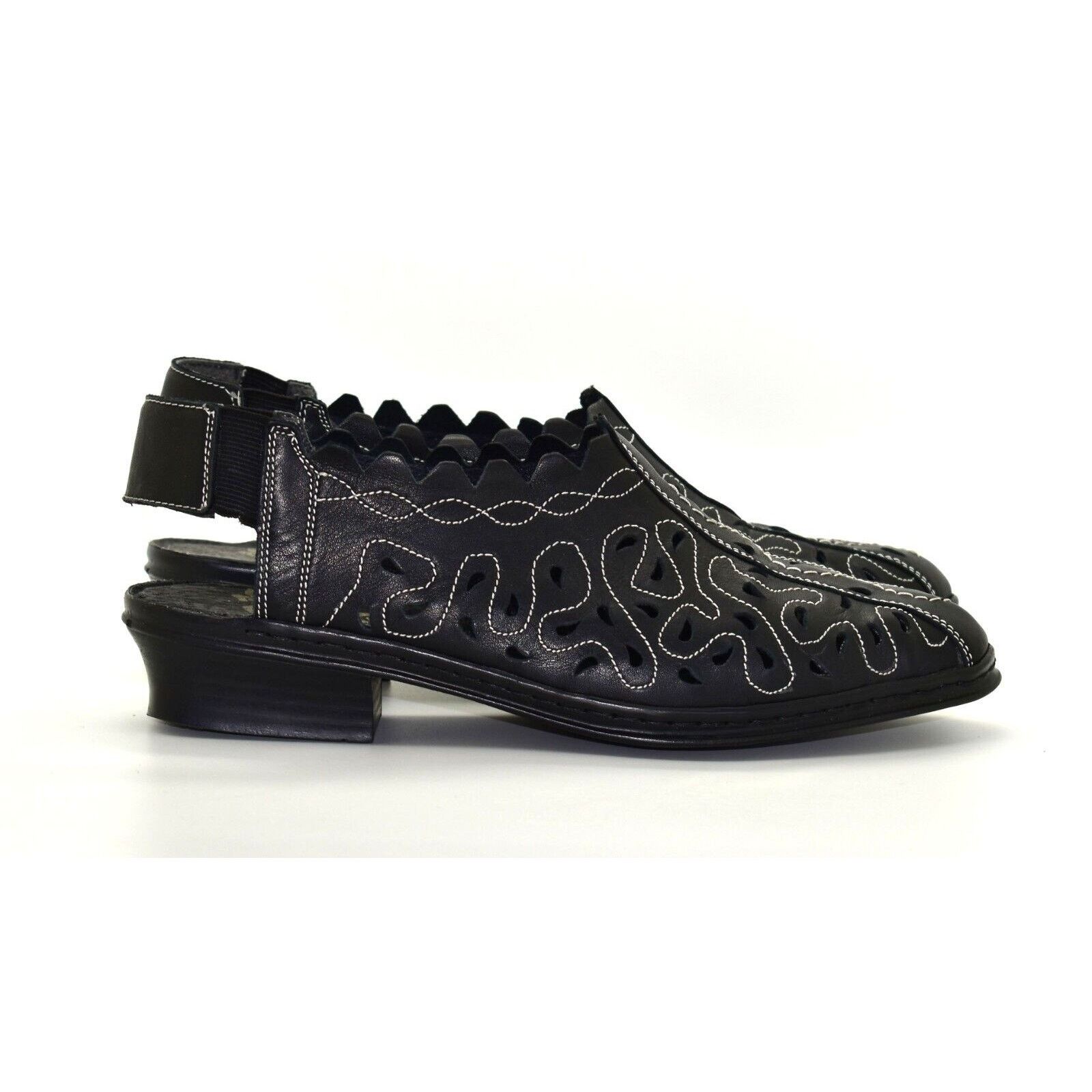 Rieker RIEKER ANTISTRESS Embroidered Laser Cut Leather Slingback 39 Size US 9 / IT 39 - 2 Thumbnail