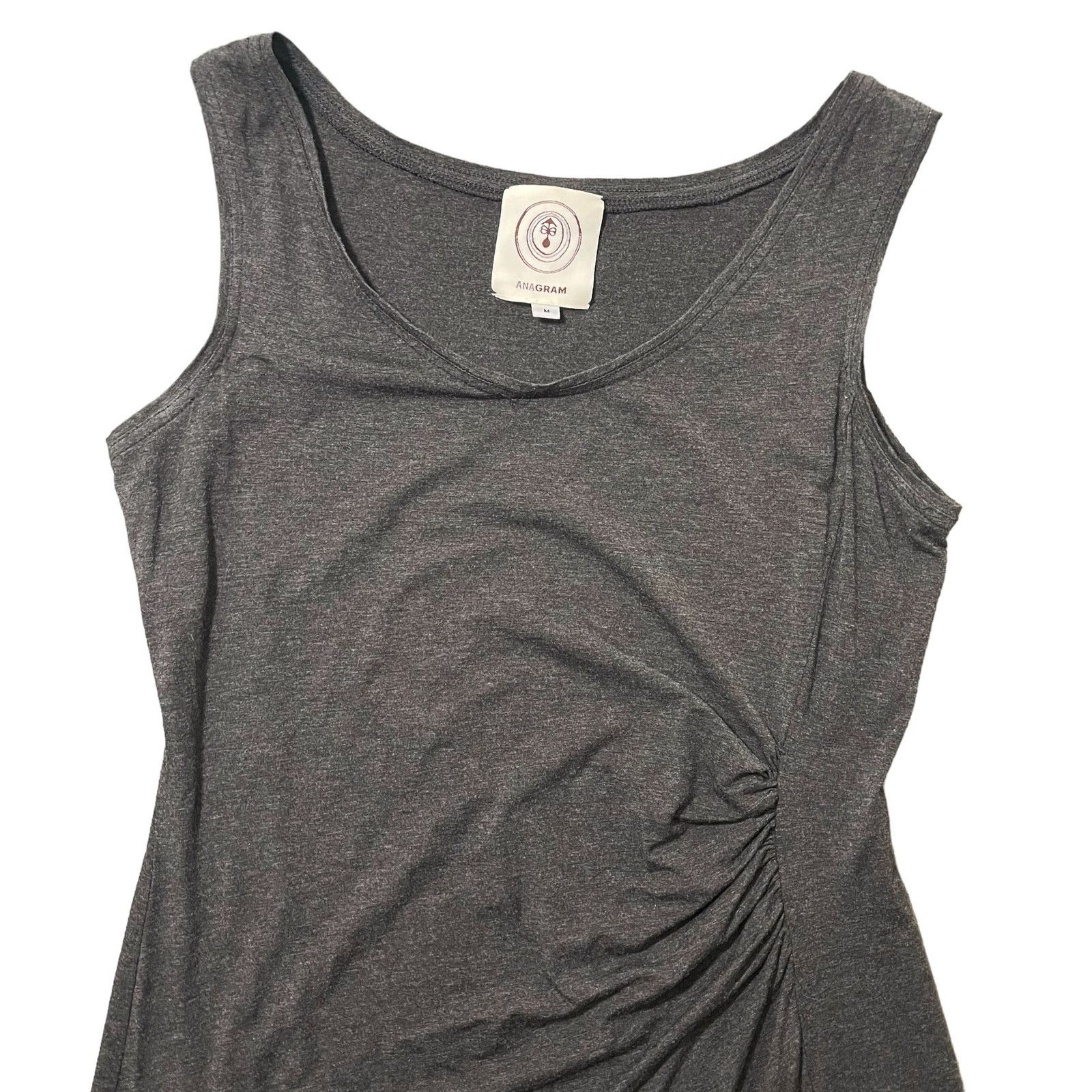 Gary Graham Anagram Jersey Sleeveless Mini Dress Gray Asymmetric Medium Size M / US 6-8 / IT 42-44 - 3 Thumbnail