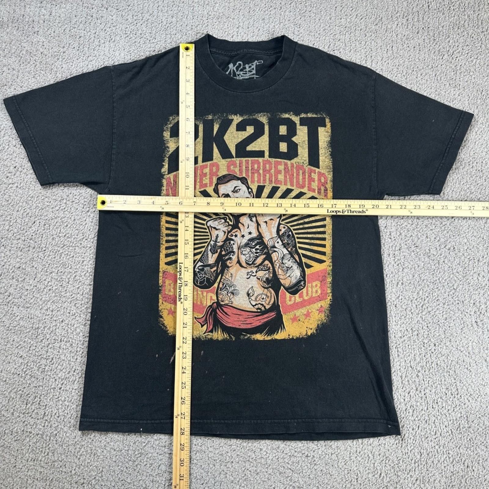 Other 2K2BT Boxer Tattoo Never Surrender T Shirt Made in USA Men L Size US L / EU 52-54 / 3 - 2 Thumbnail