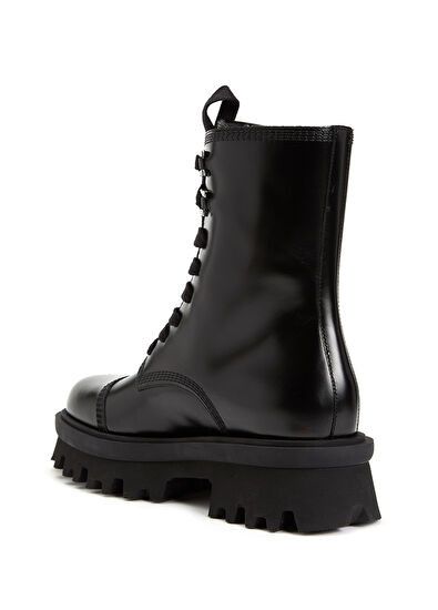 Salvatore Ferragamo o1s1rm1224 Leather Boots in Black Size US 8.5 / IT 38.5 - 3 Thumbnail