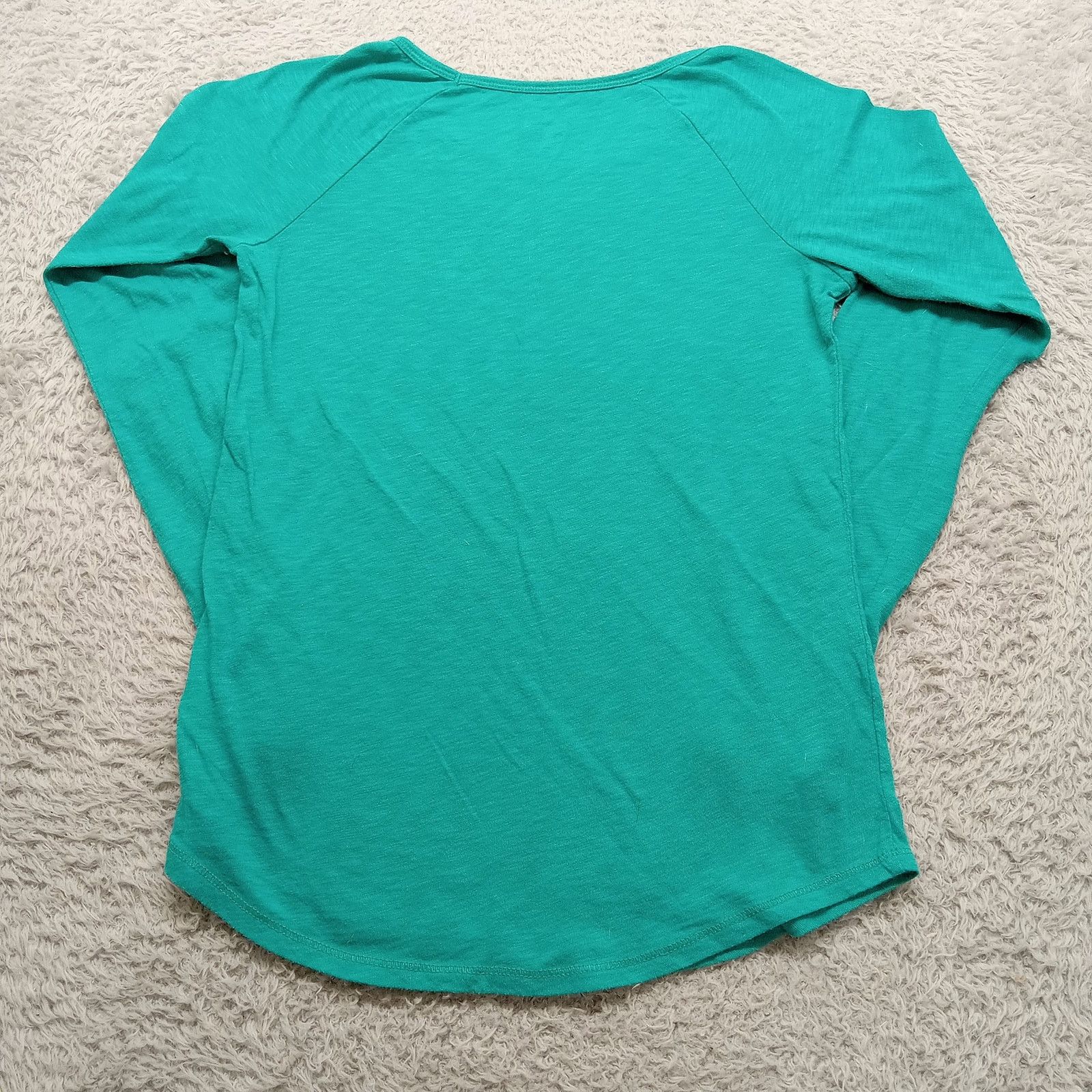& Other Stories Justice Top Girls 16 Long Sleeve Tee Cotton Blend Green Size XXL / US 16-18 / IT 52-54 - 2 Thumbnail