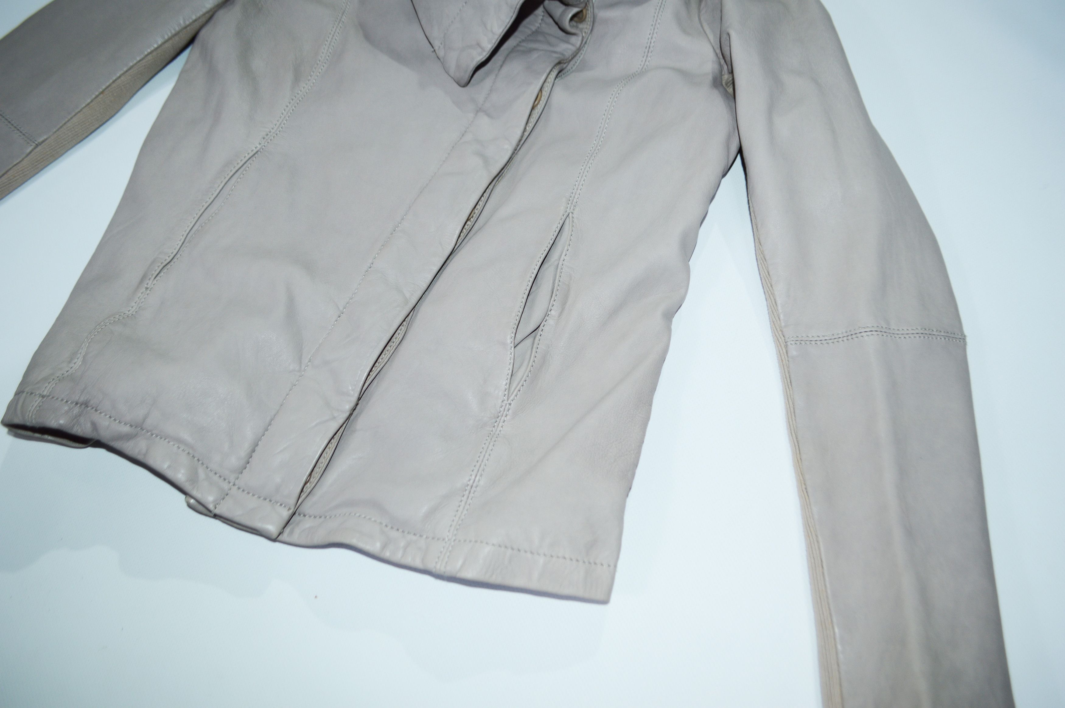 Allsaints Allsaints Kadian Beige Leather Jacket Size 8 Size M / US 6-8 / IT 42-44 - 4 Thumbnail