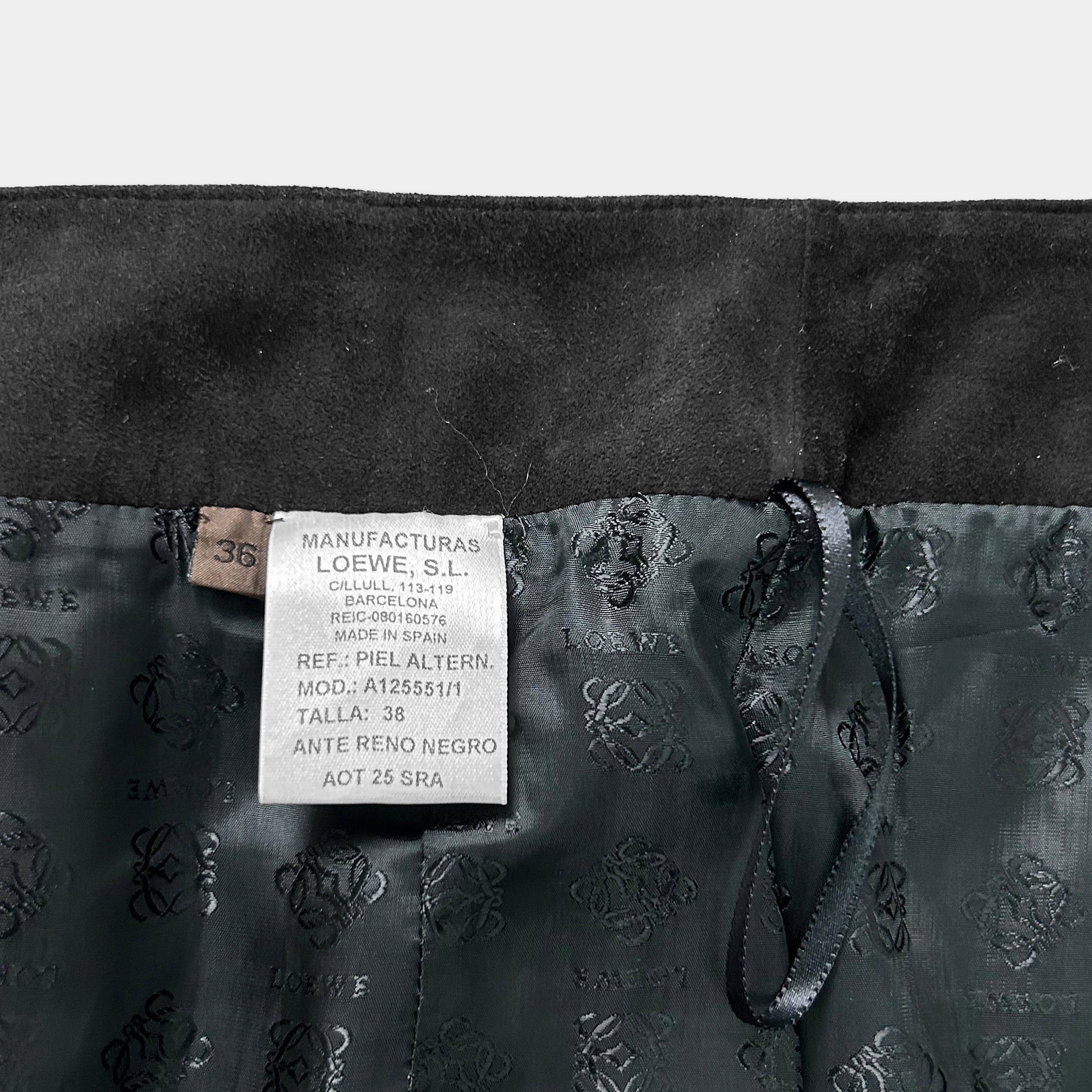 Loewe Loewe Black Suede Skirt Size 28" / US 6 / IT 42 - 5 Thumbnail