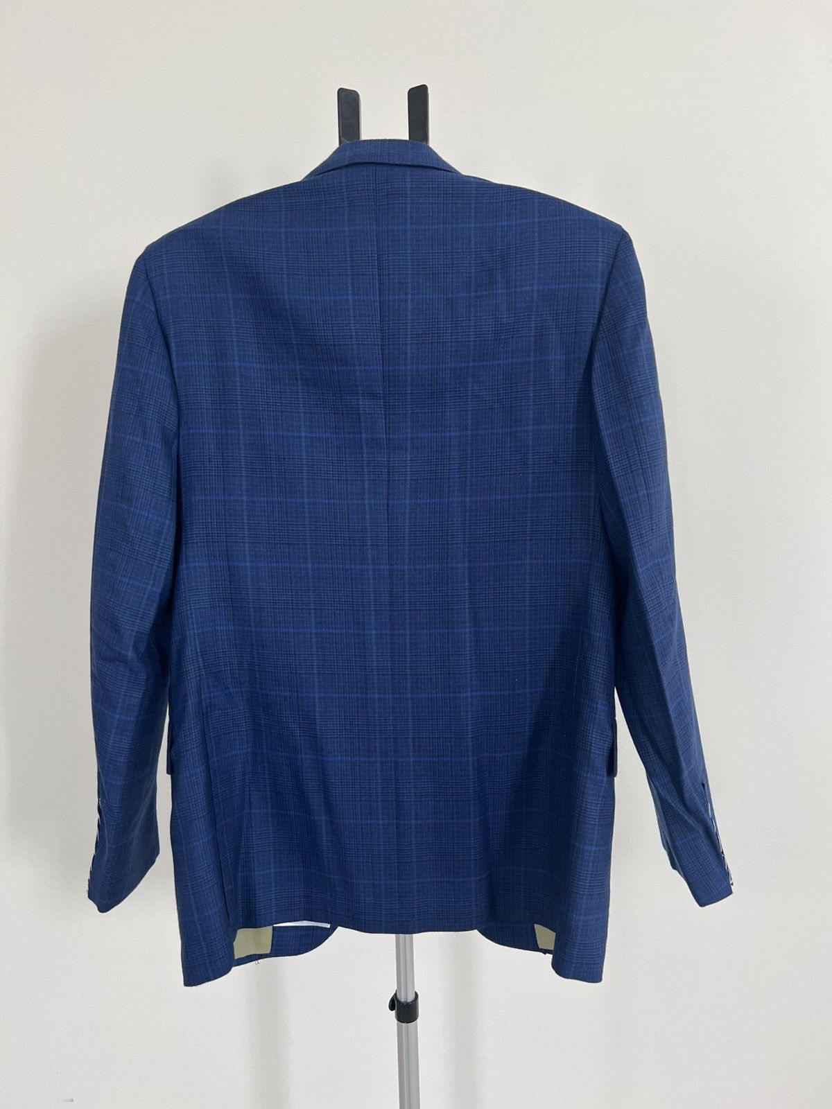 Barneys New York × Kiton Kiton Mens 38R 48 IT Blue Plaid 100% Cashmere Blazer Jacket Size 38R - 6 Thumbnail