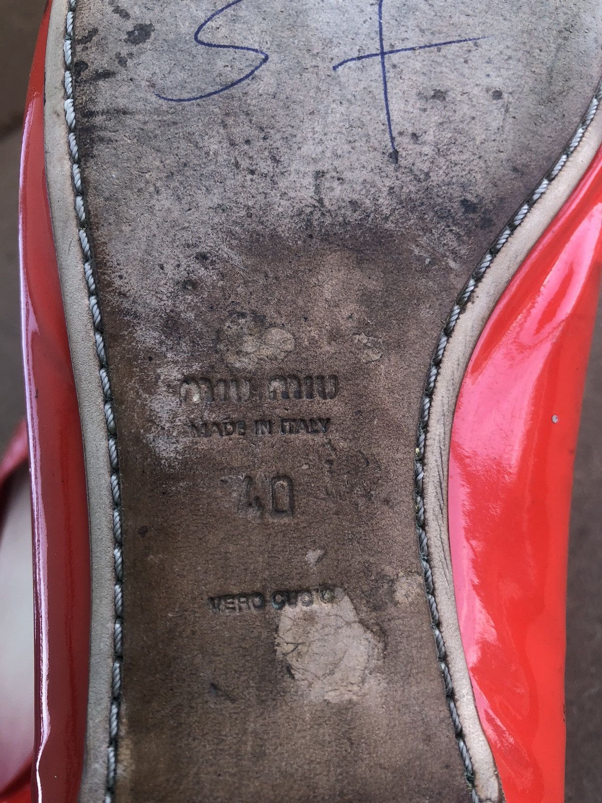 Miu Miu MIU MIU red Flat Leather Shoes Size 40 Size US 9 / IT 39 - 8 Thumbnail
