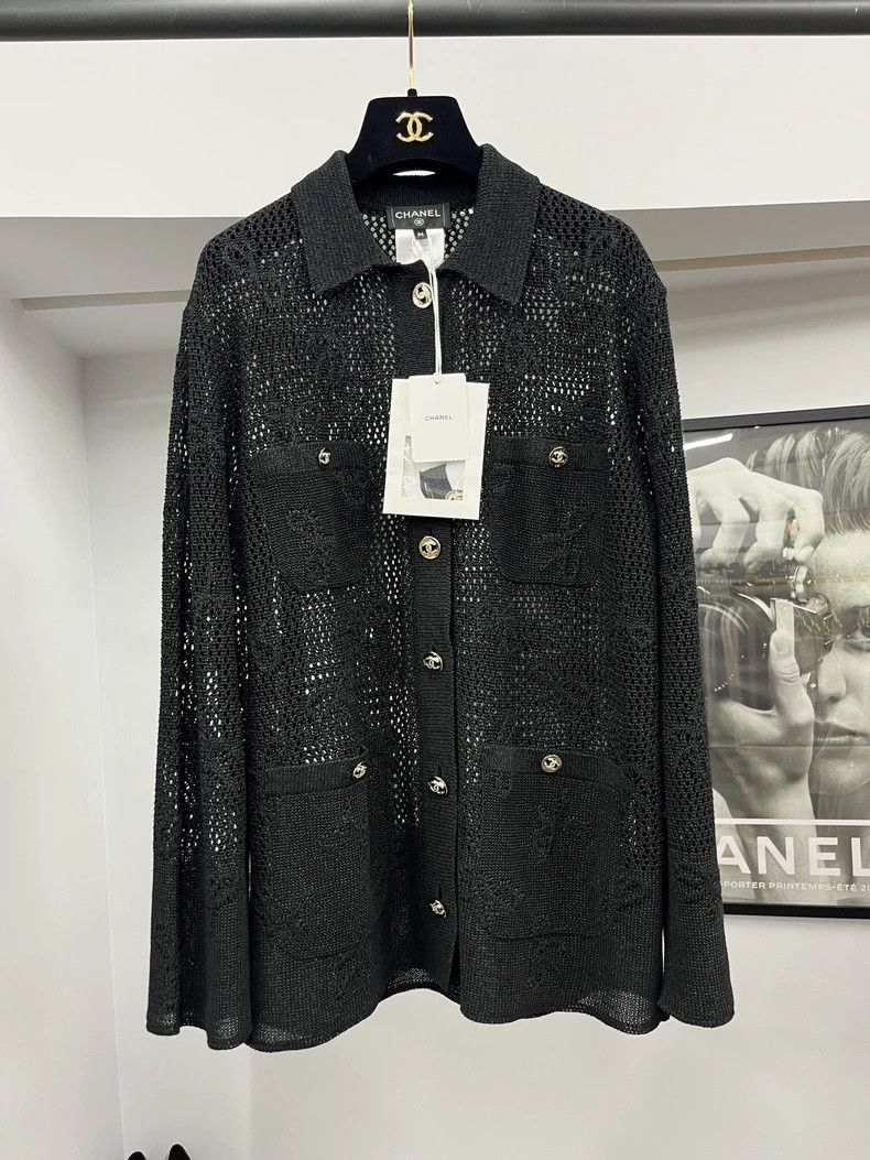 Chanel Chanel Black Bow Knit Cardigan Size US S / EU 44-46 / 1 - 1 Thumbnail