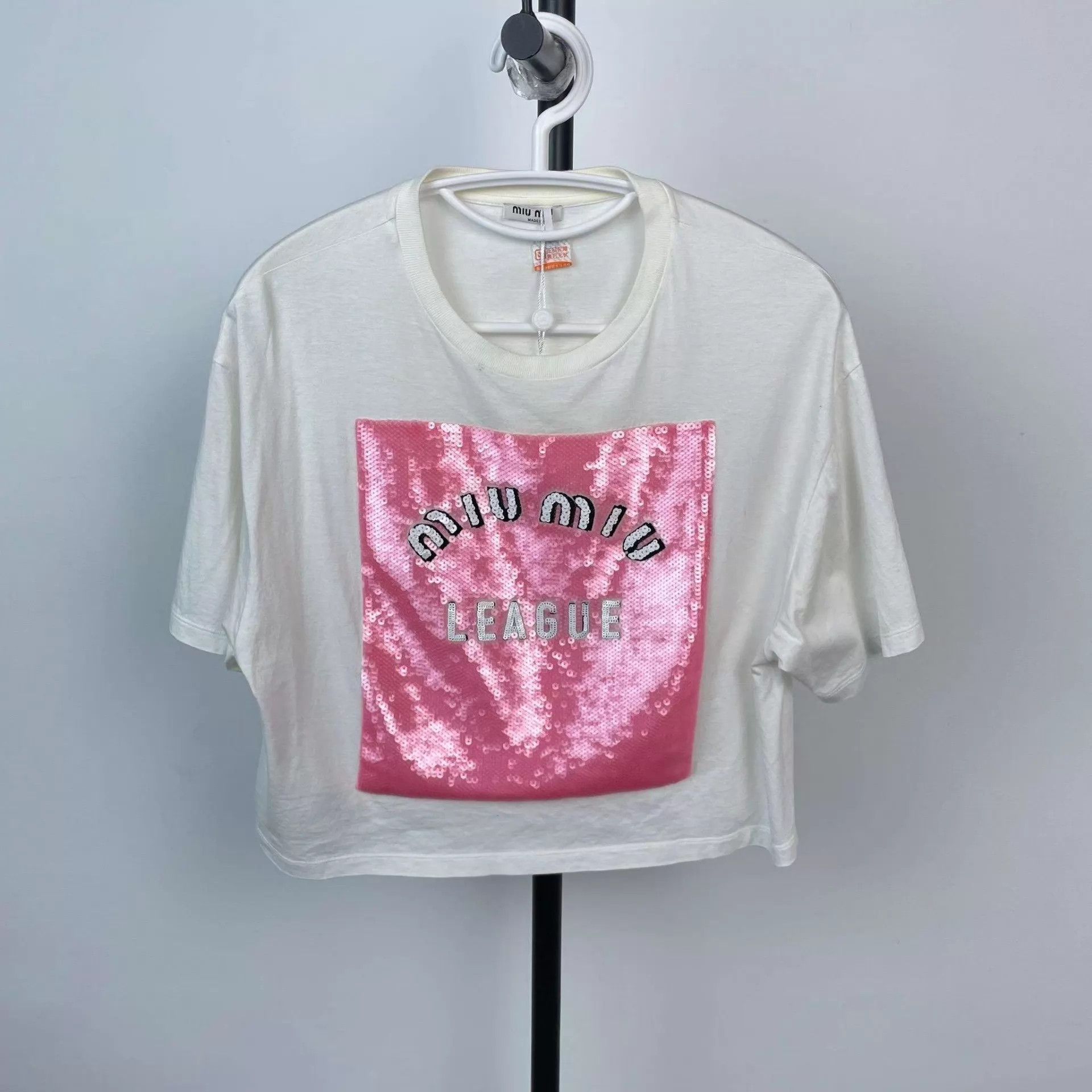 Miu Miu MIU MIU women's sequin short sleeve tee Size M / US 6-8 / IT 42-44 - 1 Thumbnail