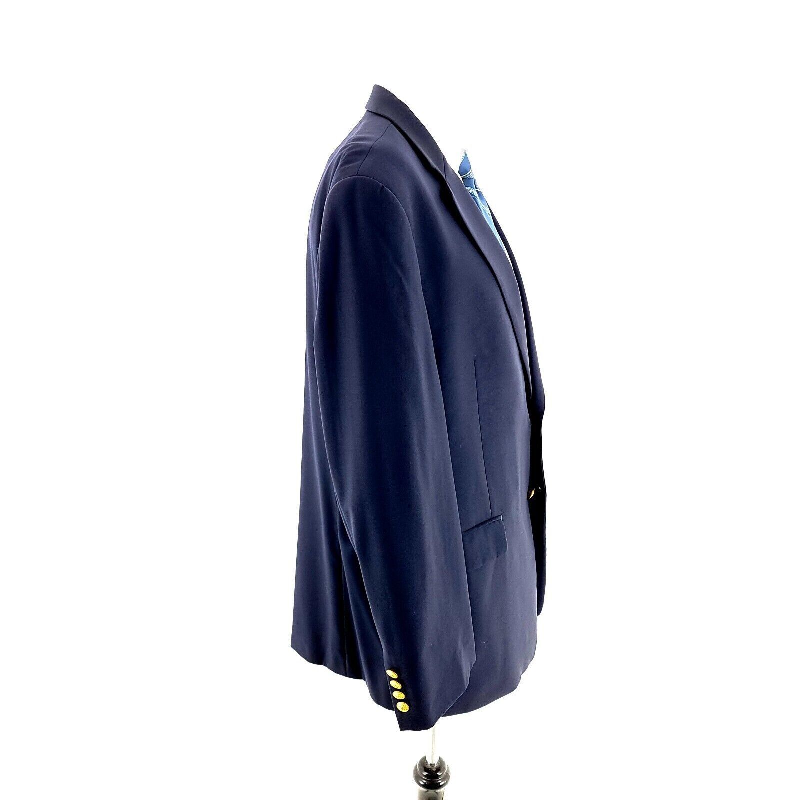 Lauren Ralph Lauren Lauren Ralph Lauren Wool 2 Gold Button Blazer 44R Blue Size 44R - 7 Thumbnail