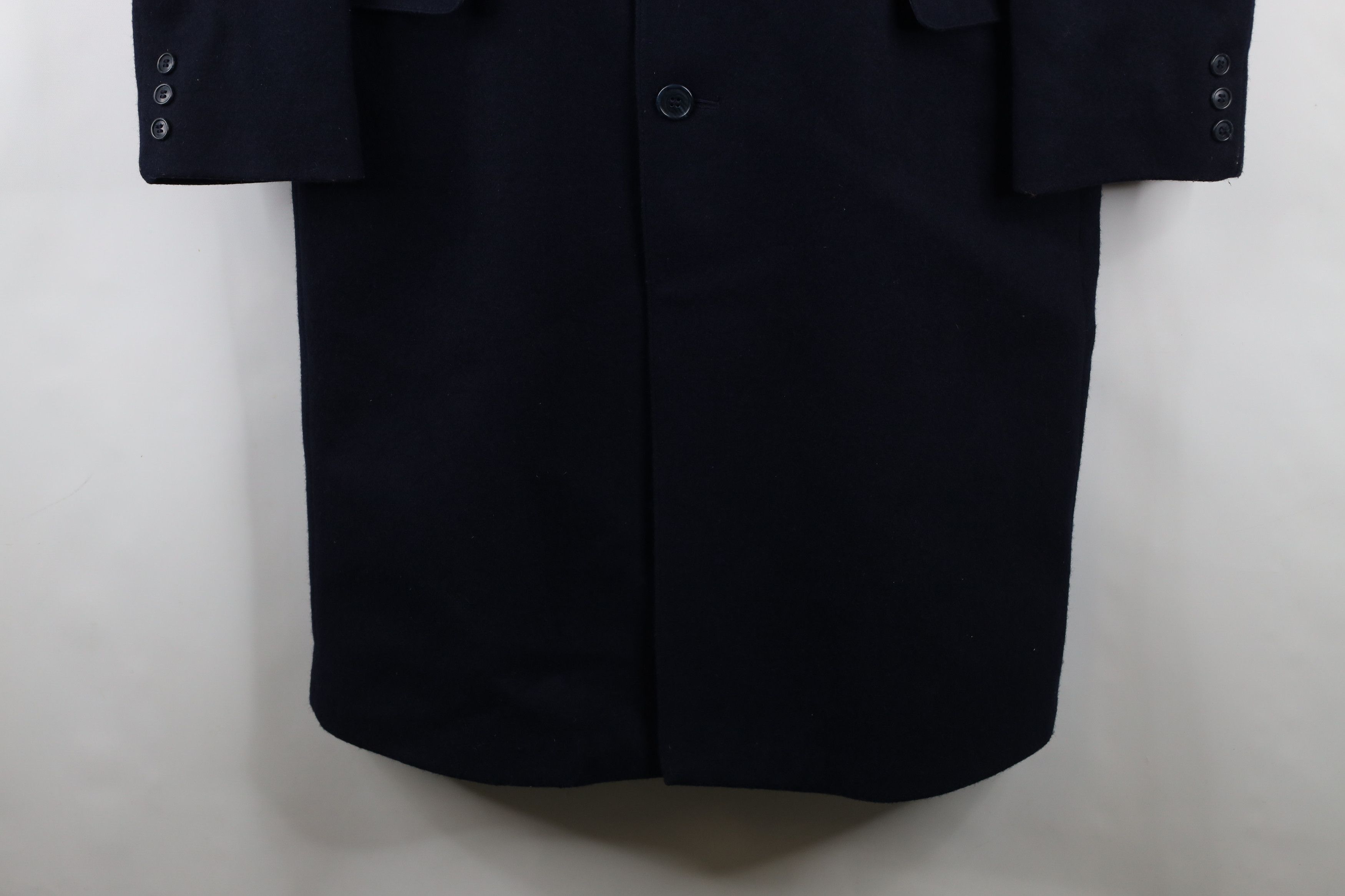 Vintage Vintage 90s Streetwear Wool Blend Overcoat Jacket Navy USA Size US L / EU 52-54 / 3 - 4 Thumbnail