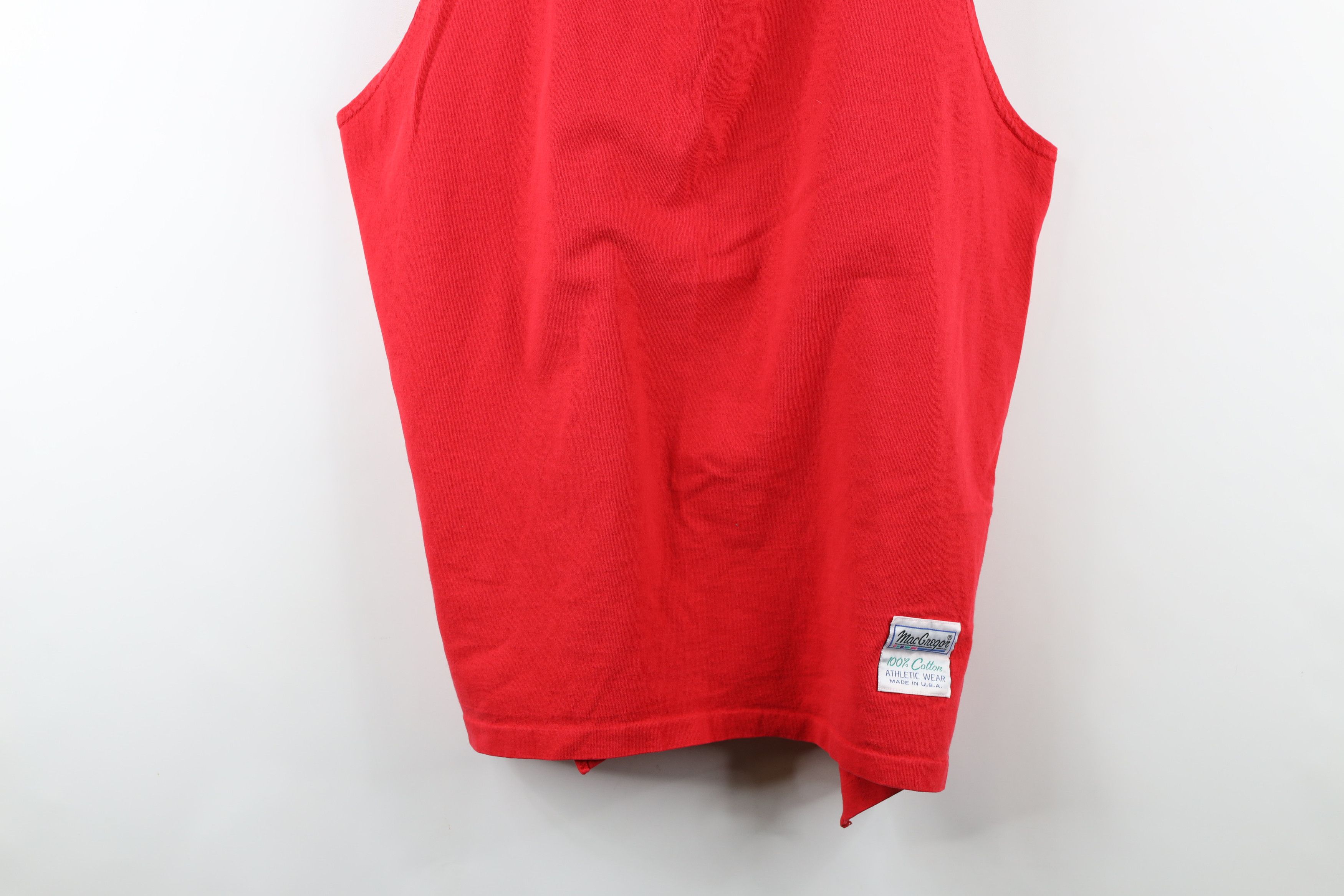 Vintage Vintage 90s Streetwear Blank Tank Top T-Shirt Cotton Red USA Size US XL / EU 56 / 4 - 3 Thumbnail