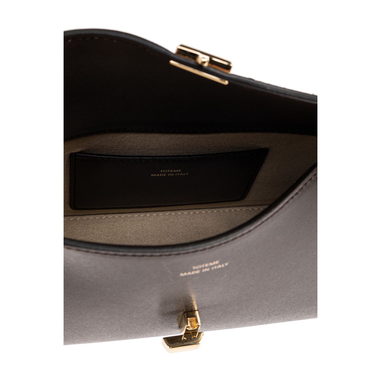 Toteme TOTEME T-Lock Brown Mini Clutch New Size ONE SIZE - 4 Thumbnail