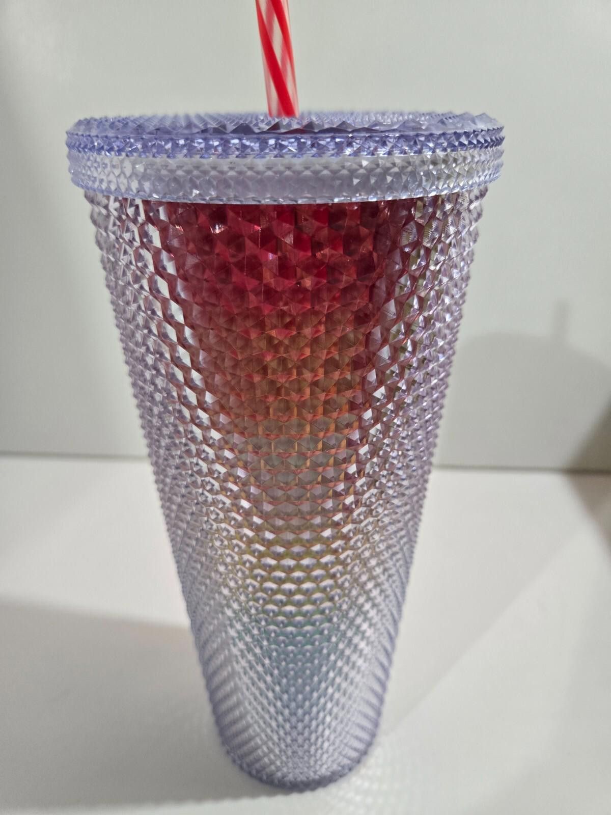 Designer Starbucks Tumbler Rainbow w/ Straw Studded 2024 24 oz NEW Size ONE SIZE - 4 Thumbnail