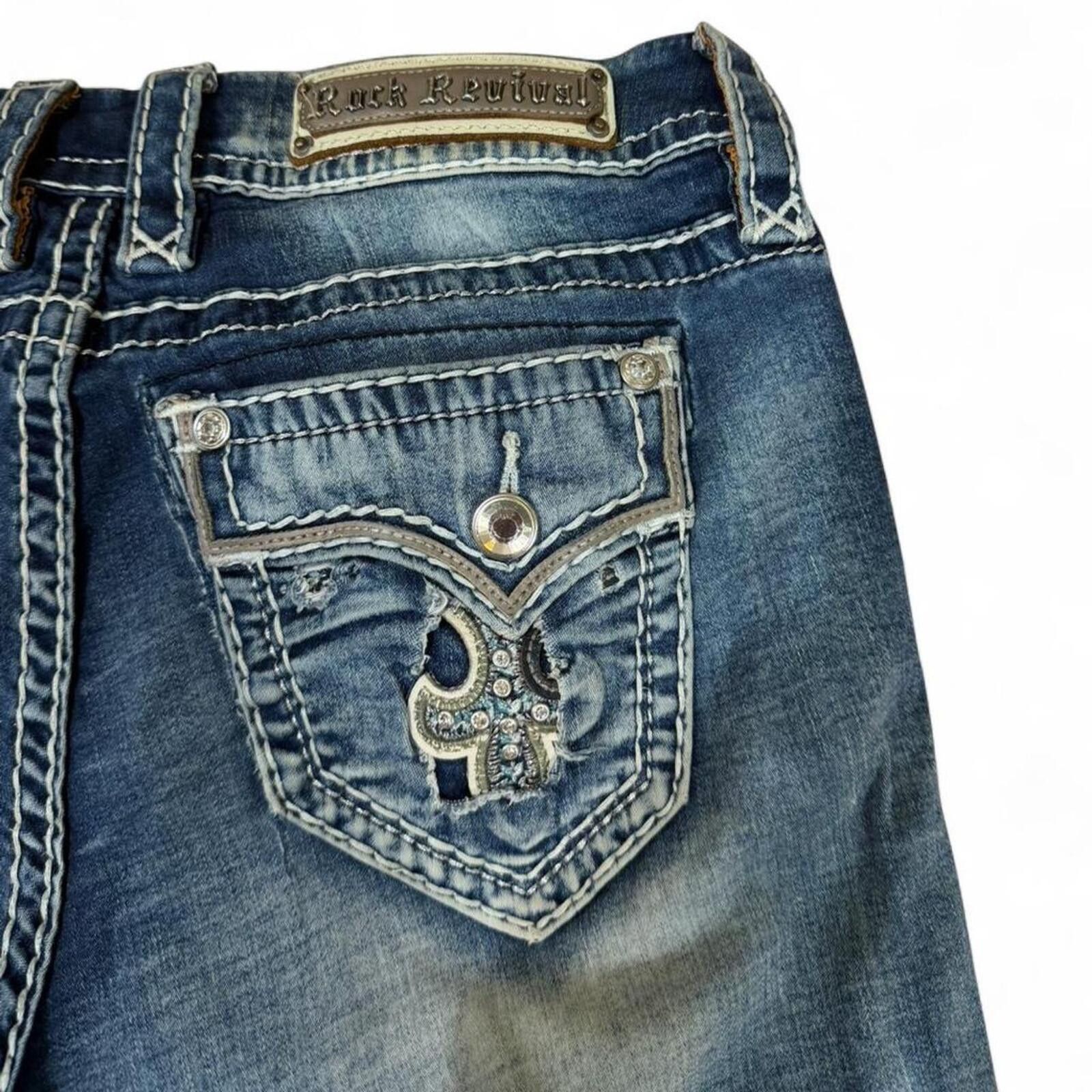 Rock Revival Rock Revival skinny bootcut jeans with rhinestone detailing Size 30" / US 8 / IT 44 - 2 Thumbnail
