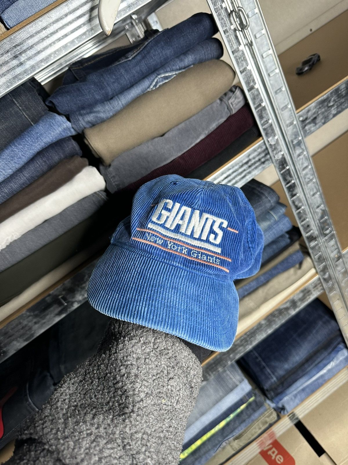 NFL Vintage New York Giants Corduroy Snapback Cap Hat 90s NFL Size ONE SIZE - 2 Thumbnail