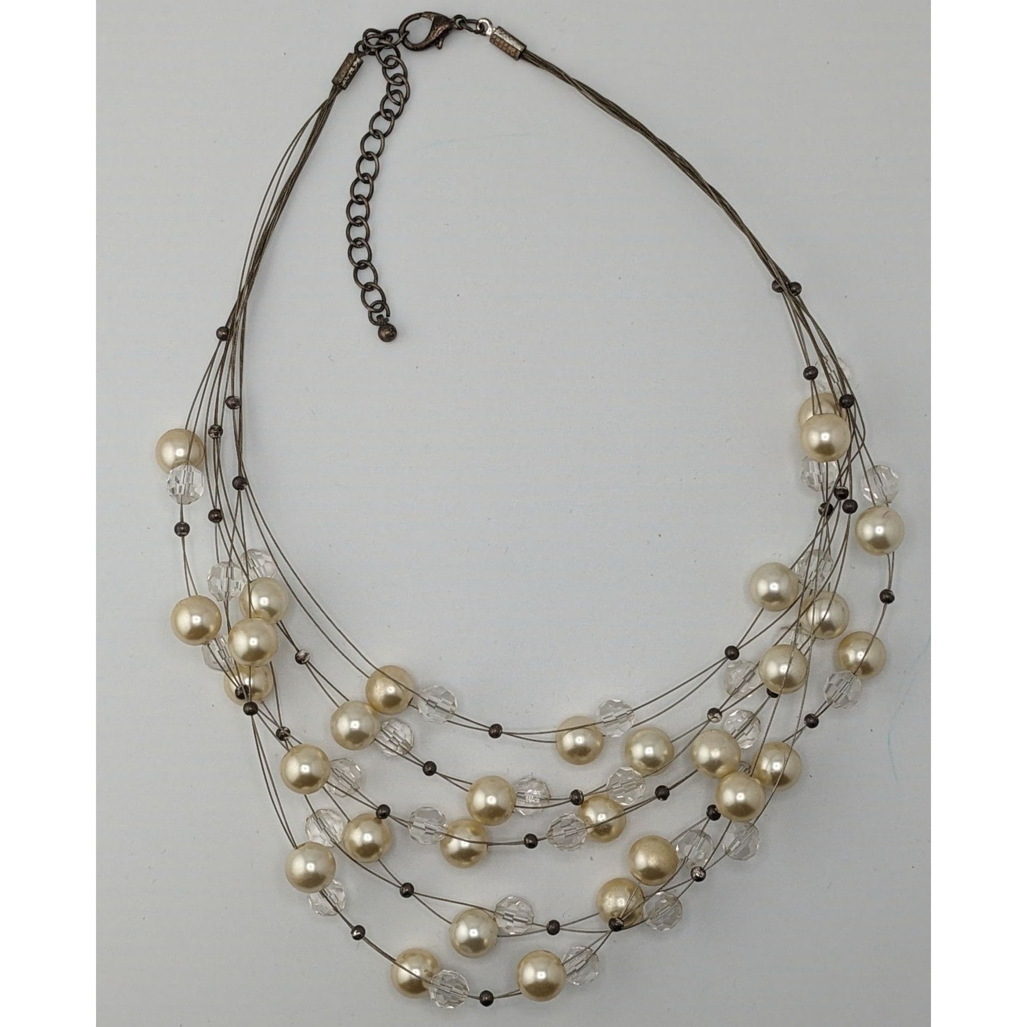 Other Vintage Multi-Strand Faux Pearl And Acrylic Beaded Necklace Size ONE SIZE - 4 Thumbnail