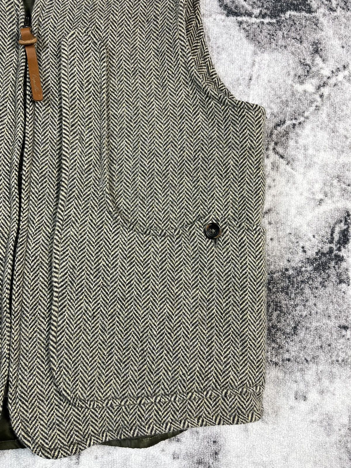 Vintage Capalbio Tweed Vest Herringbone Wool Italy Utility Size US M / EU 48-50 / 2 - 3 Thumbnail