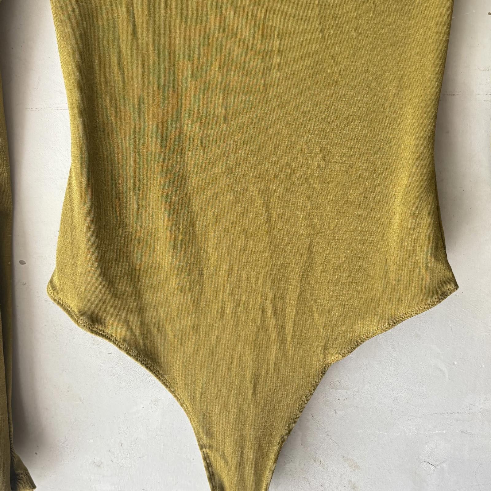 Free People Free People Mustard Yellow Off-Shoulder Long Sleeve Bodysuit Size S / US 4 / IT 40 - 5 Thumbnail