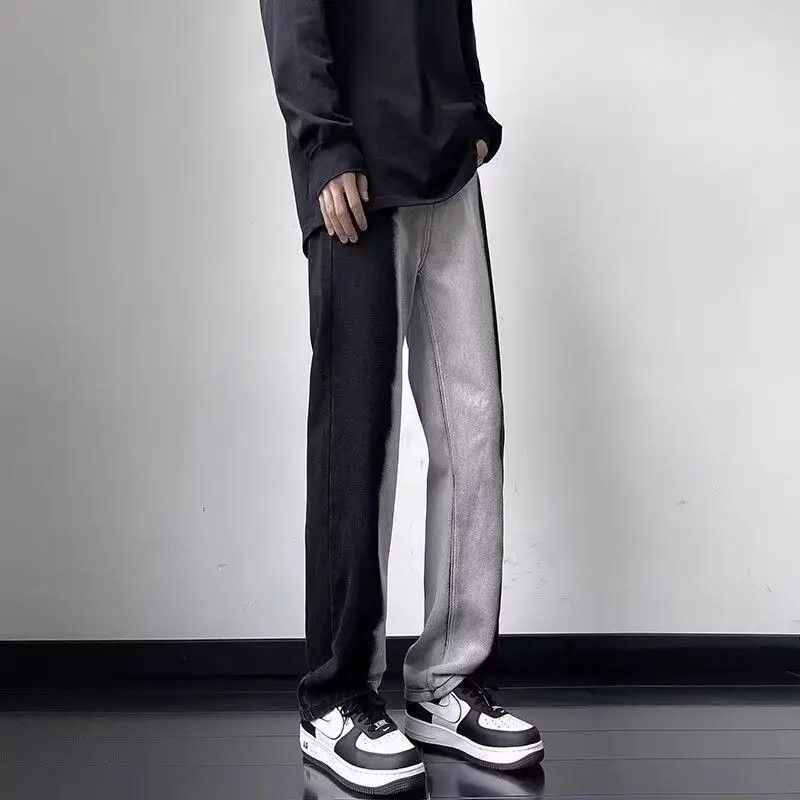 Japanese Brand Grey black color blocked casual jeans Size US 32 / EU 48 - 4 Thumbnail