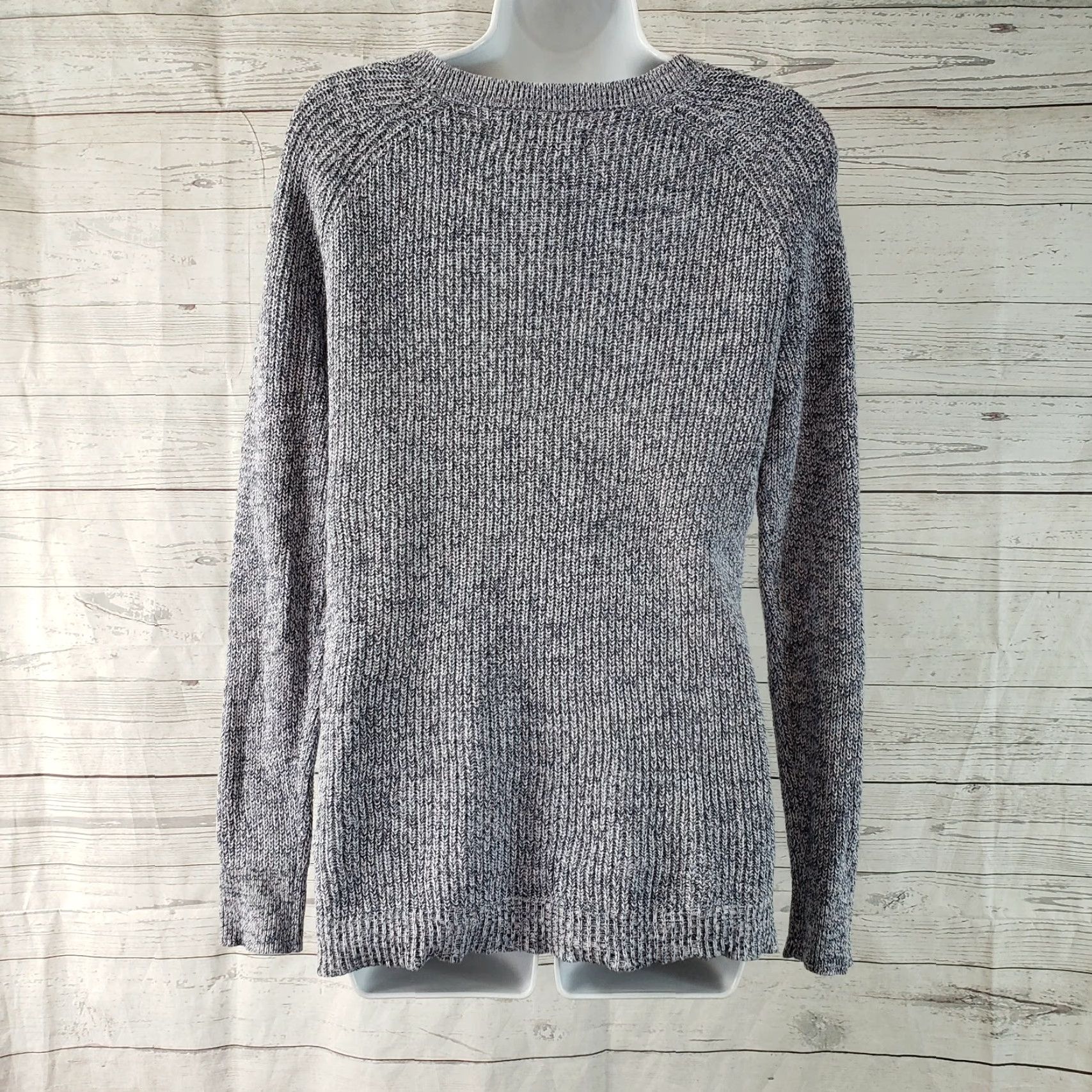 Loft Ann Taylor LOFT Womens Sweater Blue Sz Small Long Sleeve Button Side Cotton Size S / US 4 / IT 40 - 3 Thumbnail