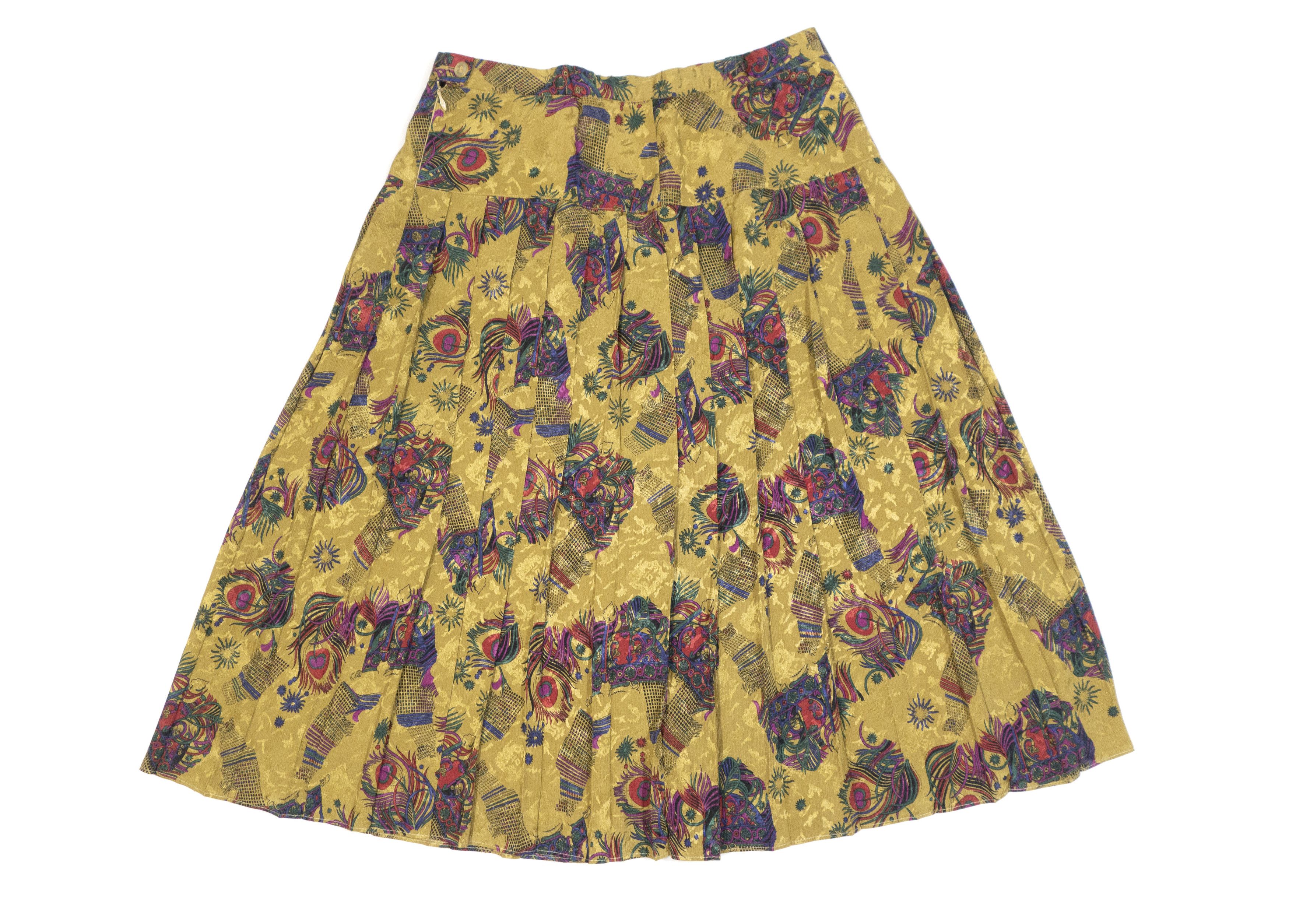 Givenchy 80S Acid Printed Skirt Vintage Made in West Germany Size 32" / US 10 / IT 46 - 1 Thumbnail