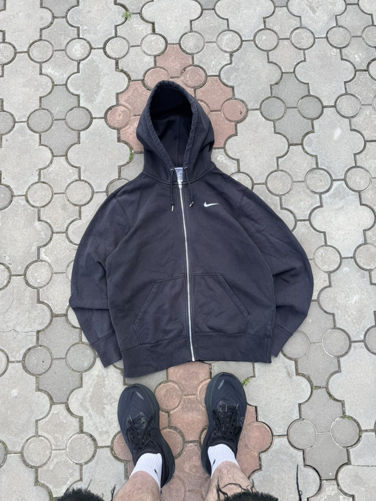Nike × Vintage Vintage Nike Small Swoosh Y2K Zip Hoodie Size US M / EU 48-50 / 2 - 2 Thumbnail