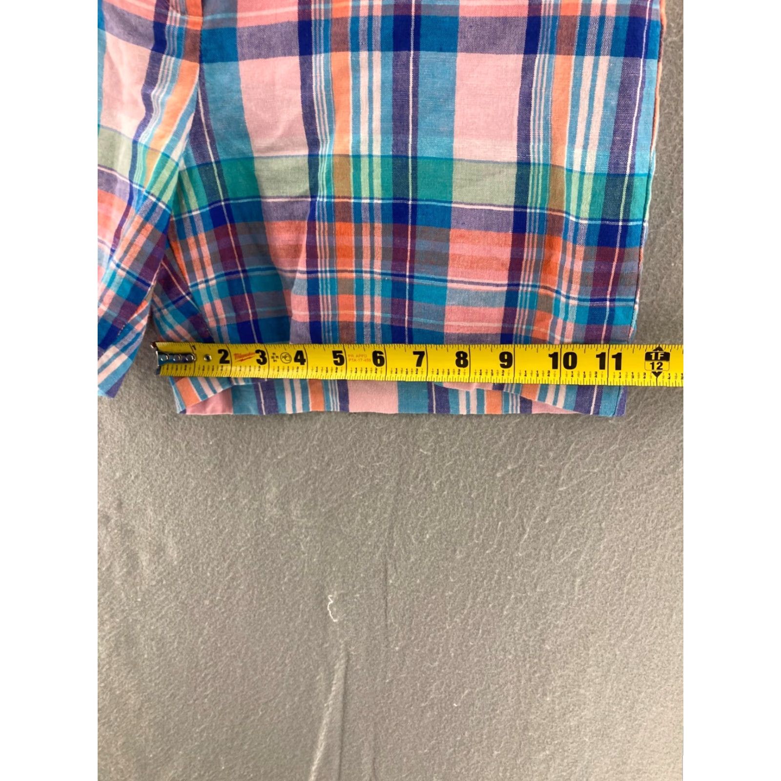 Talbots Talbots Bermuda Shorts 8 Womens Multicolor Cotton Linen Plaid Colorful Preppy 90s Theme Womens Size 30" / US 8 / IT 44 - 6 Thumbnail
