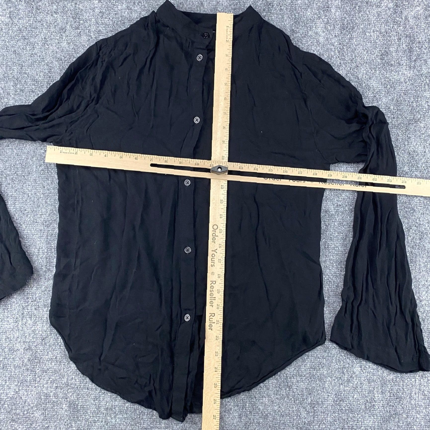 CLOT cloth & stone Shirt Womens Small Keyhole Long Sleeve Button Back C1669-534-302 Size S / US 4 / IT 40 - 6 Thumbnail