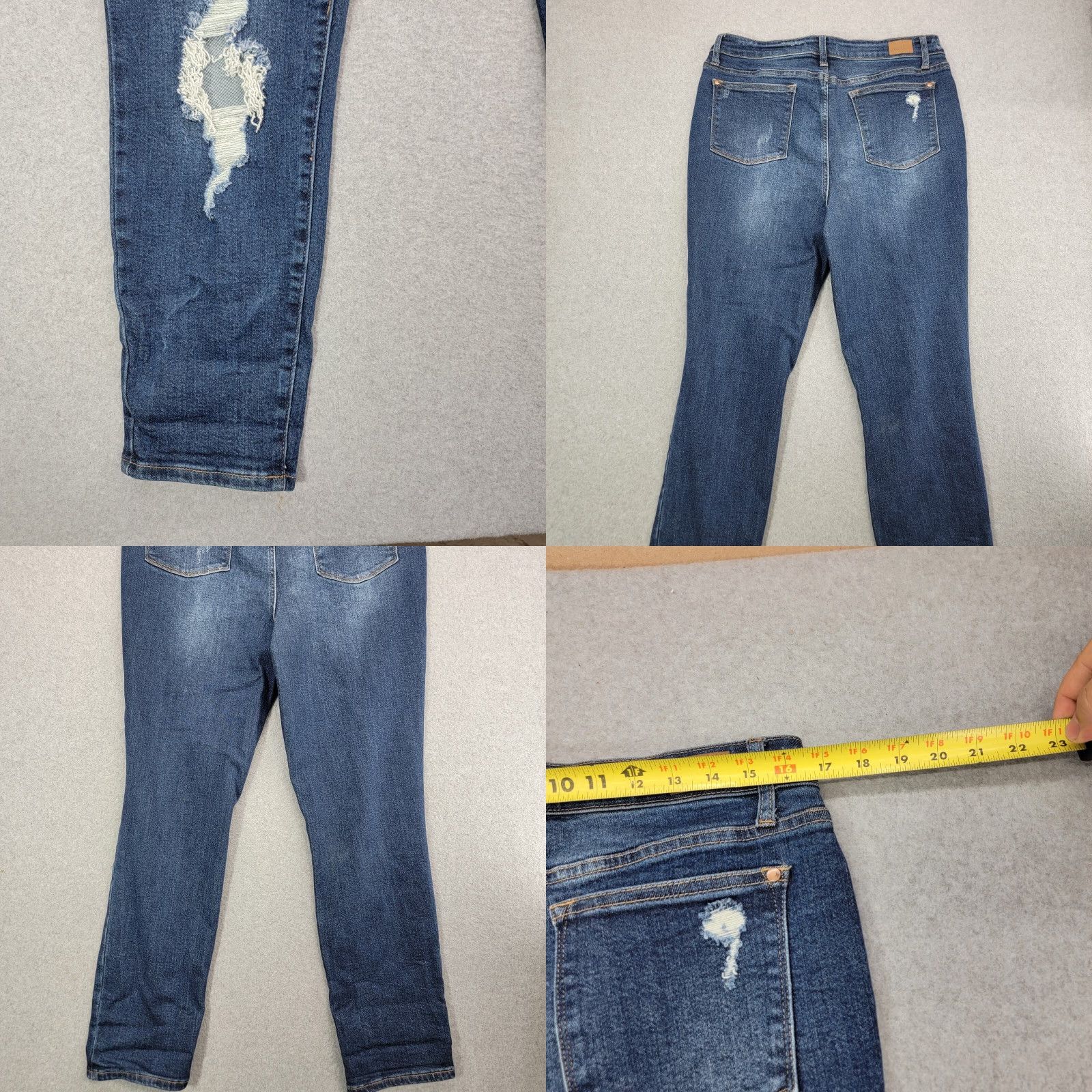 Vintage Judy Blue jeans Womens Size 15/32 Boyfriend Fit Distressed Style JB88220 Jeans Distressed Women Size 36" / US 14 / IT 50 - 8 Thumbnail