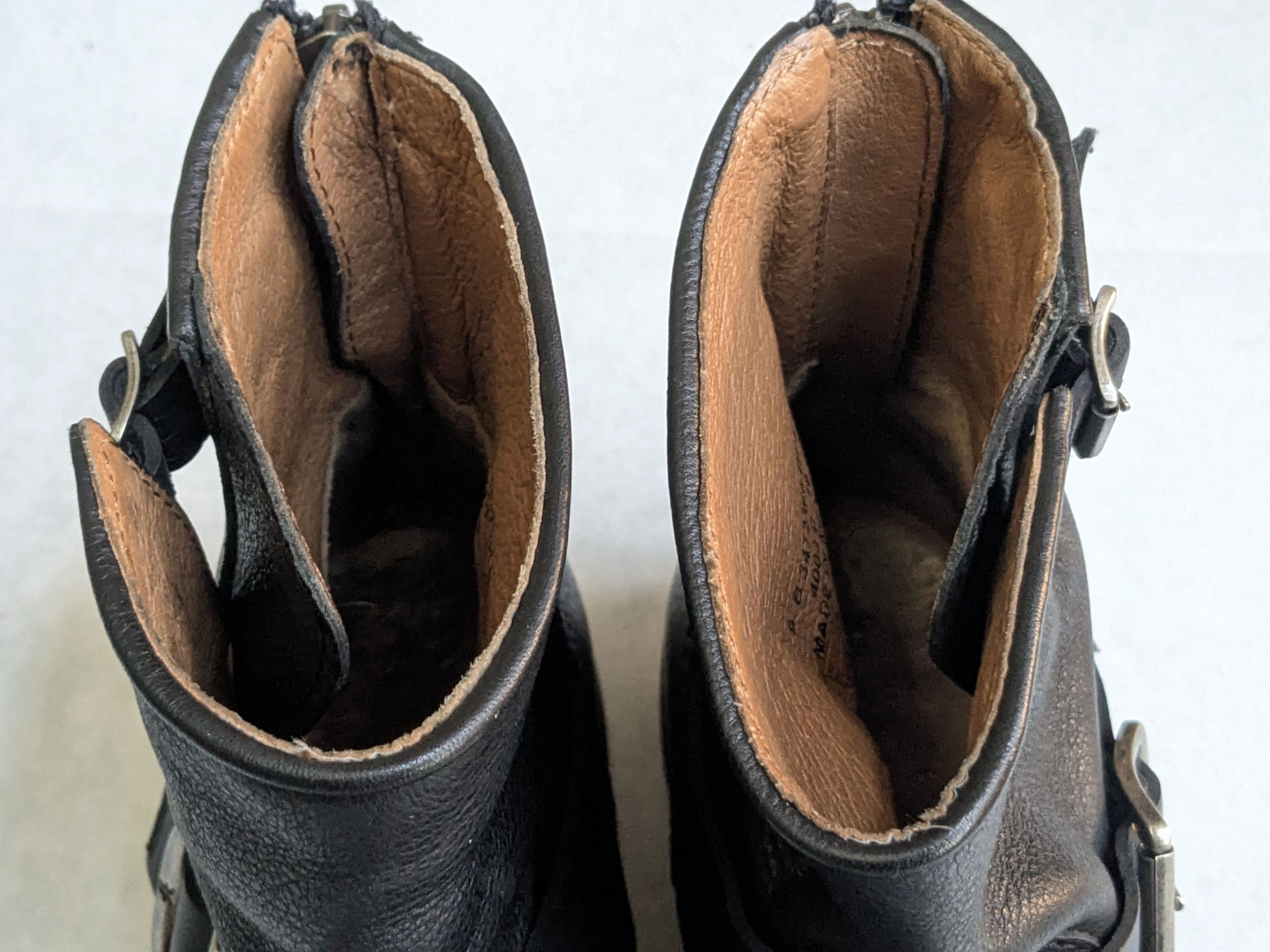 Frye Frye Engineer Black Leather 7.5 Leather Buckle Size US 7.5 / EU 40-41 - 2 Thumbnail
