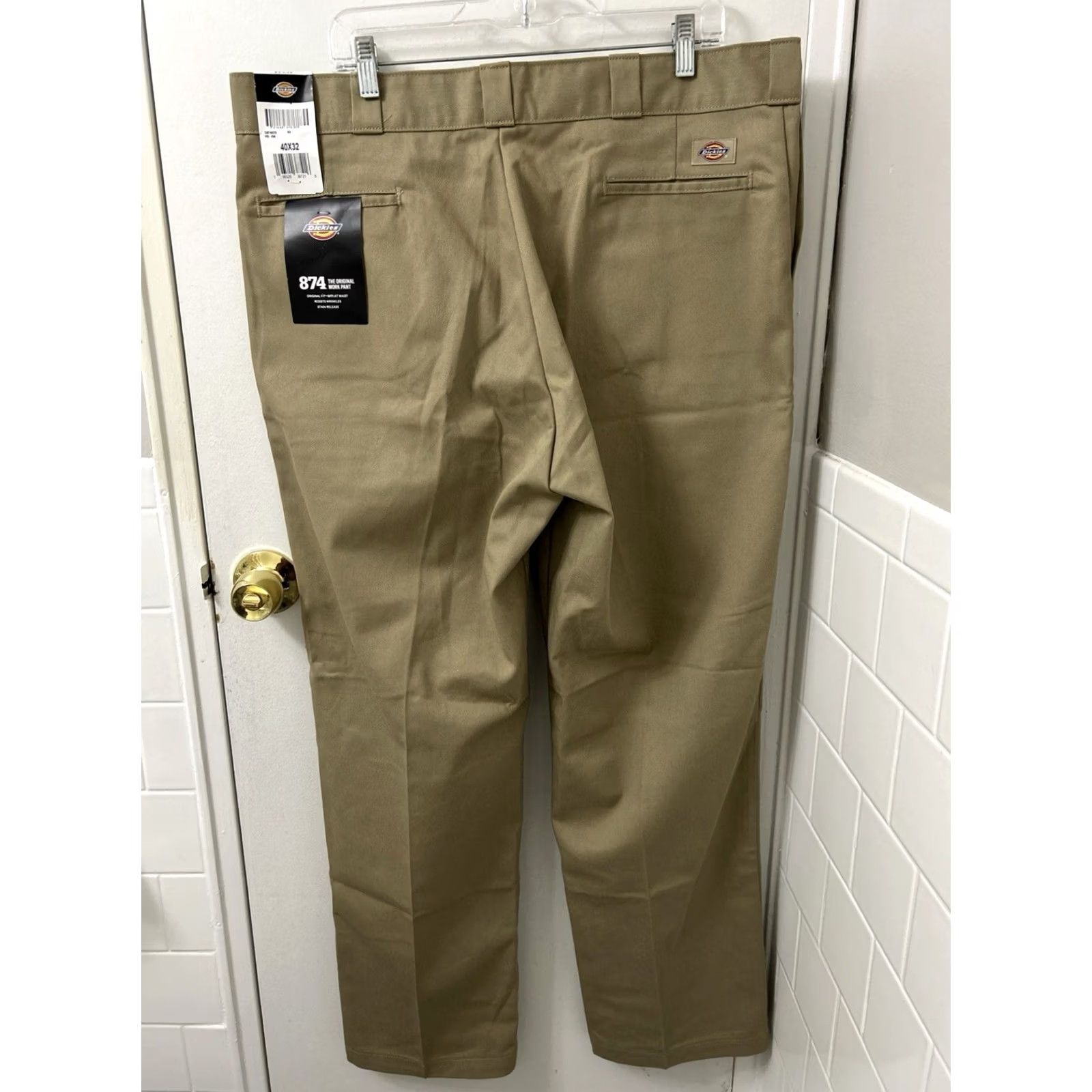 Dickies Dickies 874 Work Pants Mens 40x32 Brown Beige Original Fit Logo Trousers Size US 40 / EU 56 - 5 Thumbnail