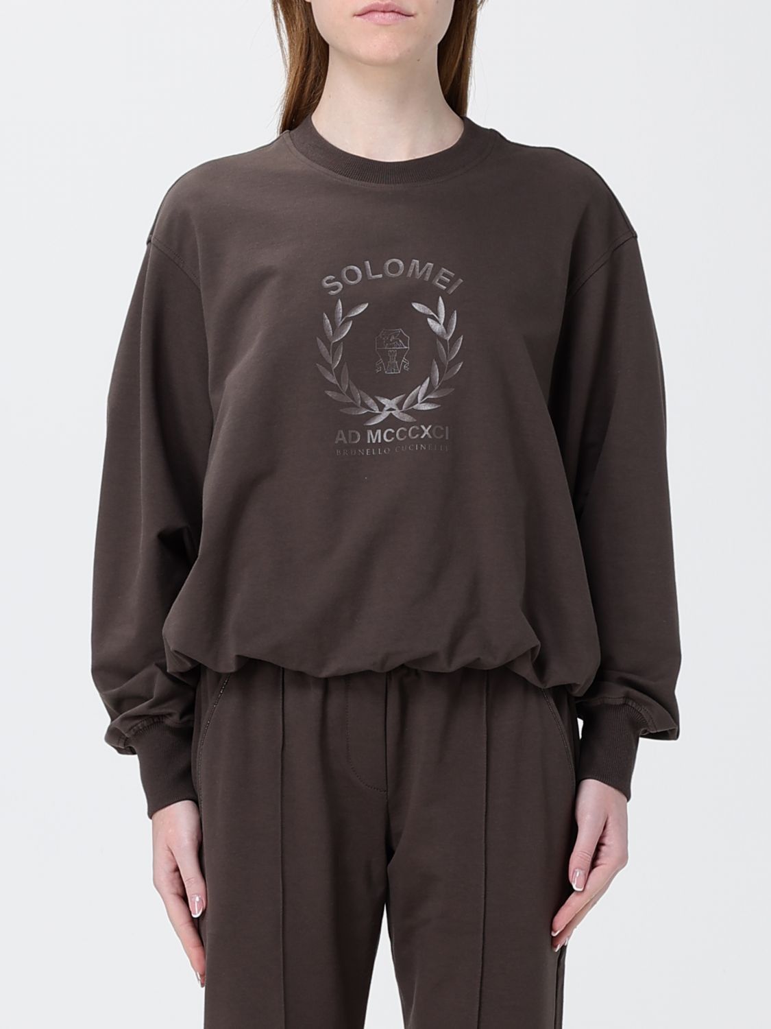 Brunello Cucinelli Brunello Cucinelli Sweatshirt Woman Brown Size S / US 4 / IT 40 - 1 Thumbnail