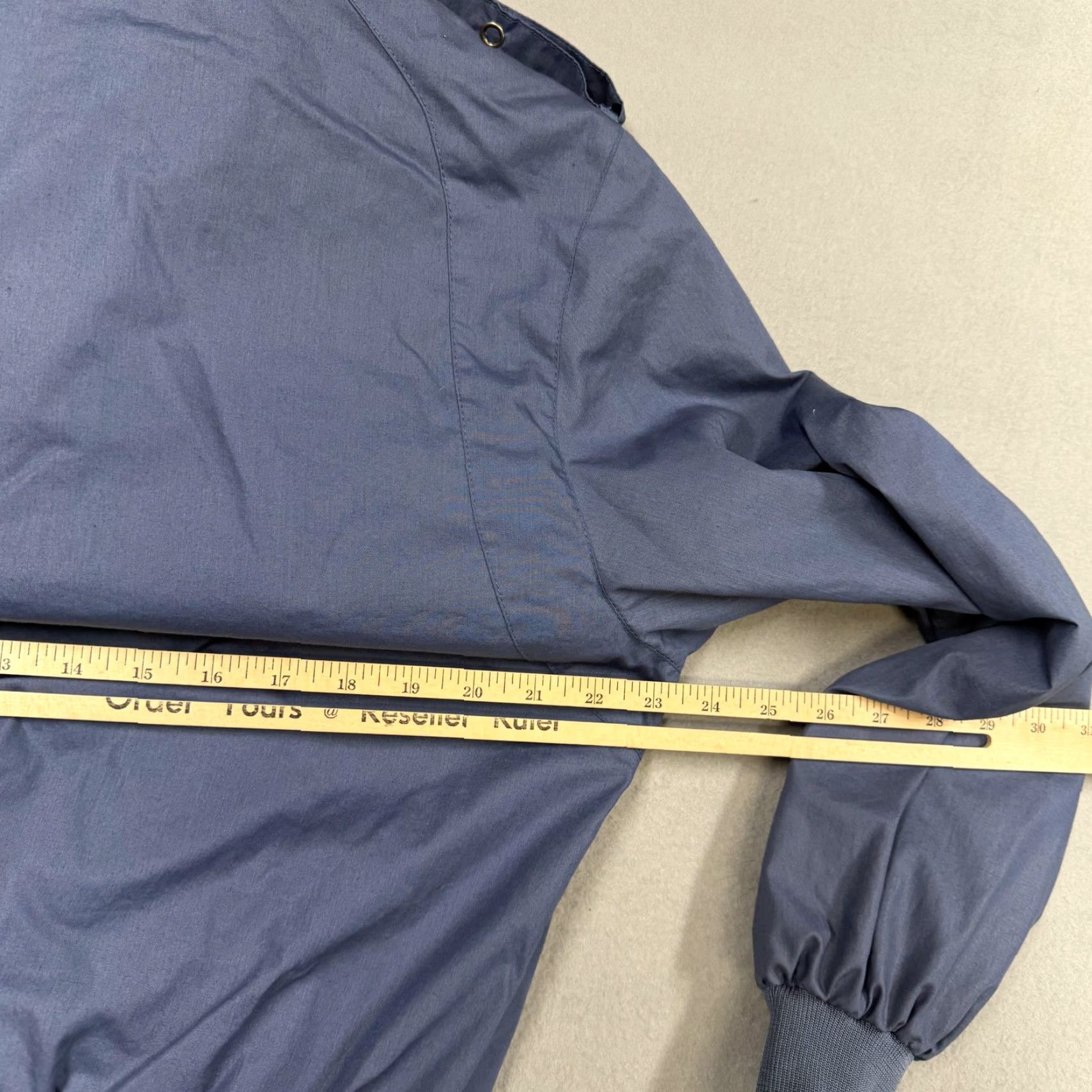 Members Only Vintage Members Only Jacket Mens 38 Blue Bomber Full Zip 80s Hong Kong Classic Lightweight Pockets Stand-Up Collar Zip Solid Reg Erwachsene Mens Size US XXS / EU 40 - 6 Thumbnail