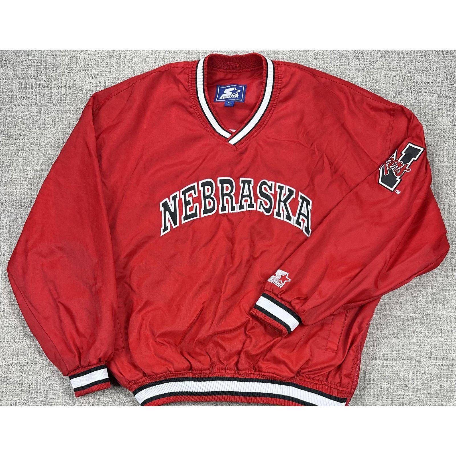Starter Nebraska Cornhuskers Jacket Mens XL Starter 90s Waterproof Size US XL / EU 56 / 4 - 1 Thumbnail