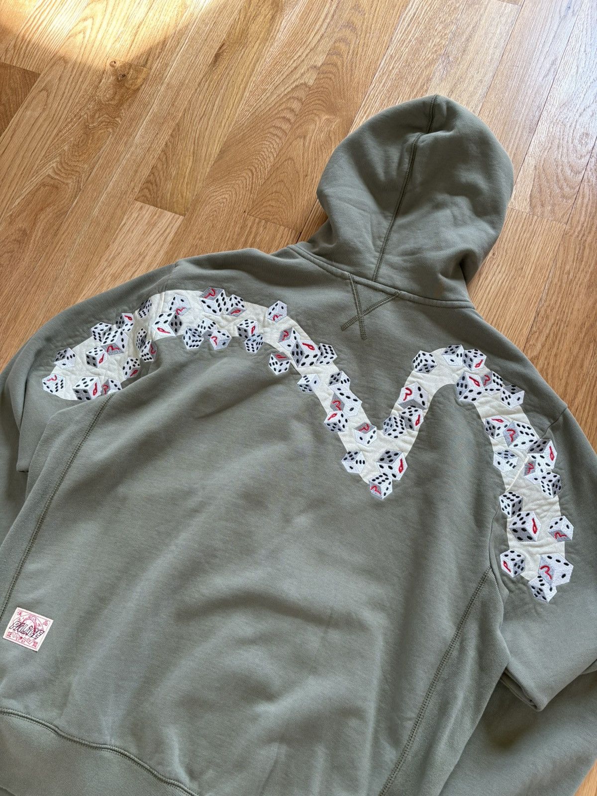 Evisu × Palace Palace Evisu Dice Full Zip Hoodie Jacket Olive Green Large Size US L / EU 52-54 / 3 - 4 Thumbnail