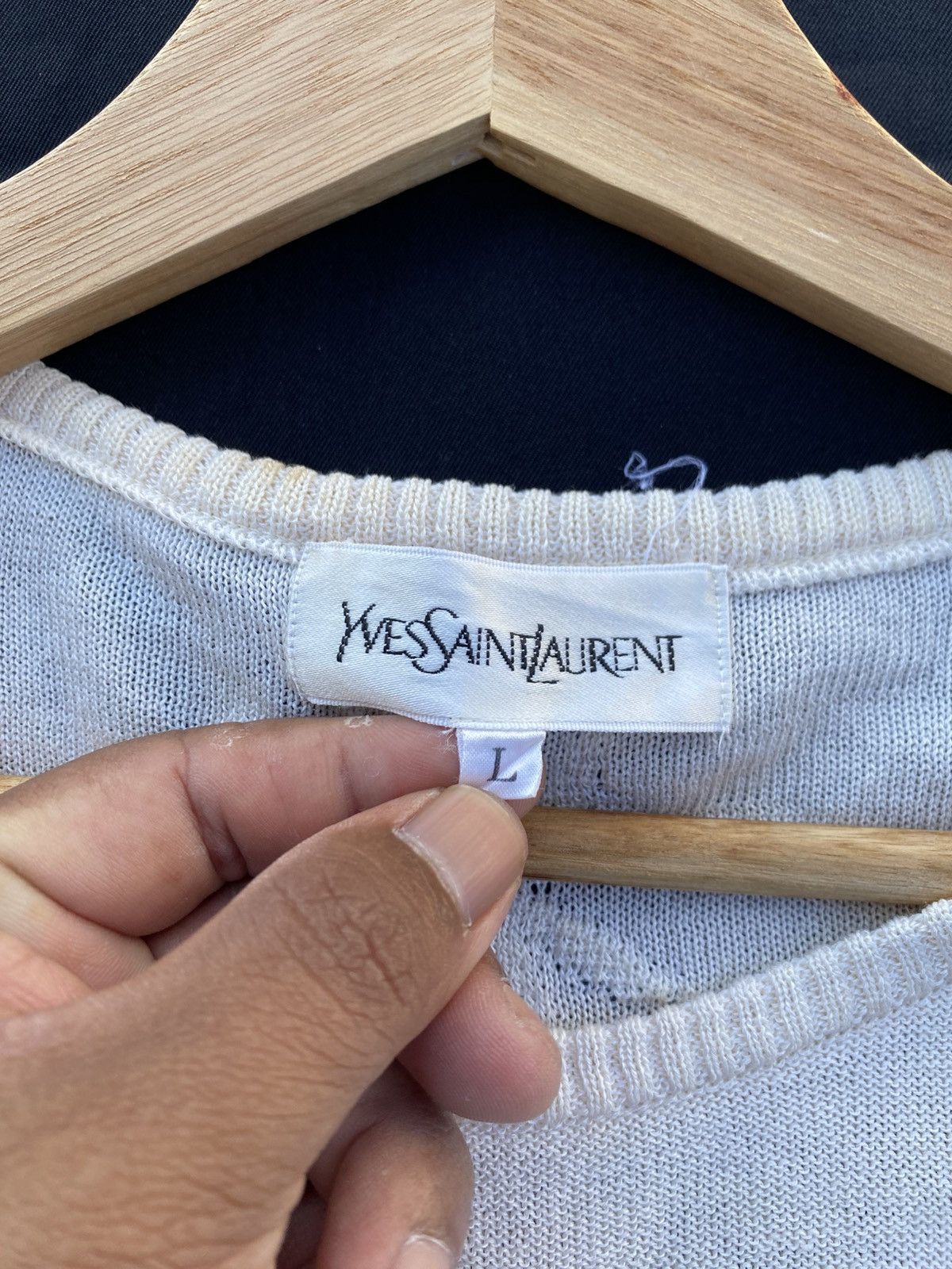 Yves Saint Laurent Rare Vintage Yves Saint Laurent YSL Knitted Sweater Size M / US 6-8 / IT 42-44 - 9 Thumbnail