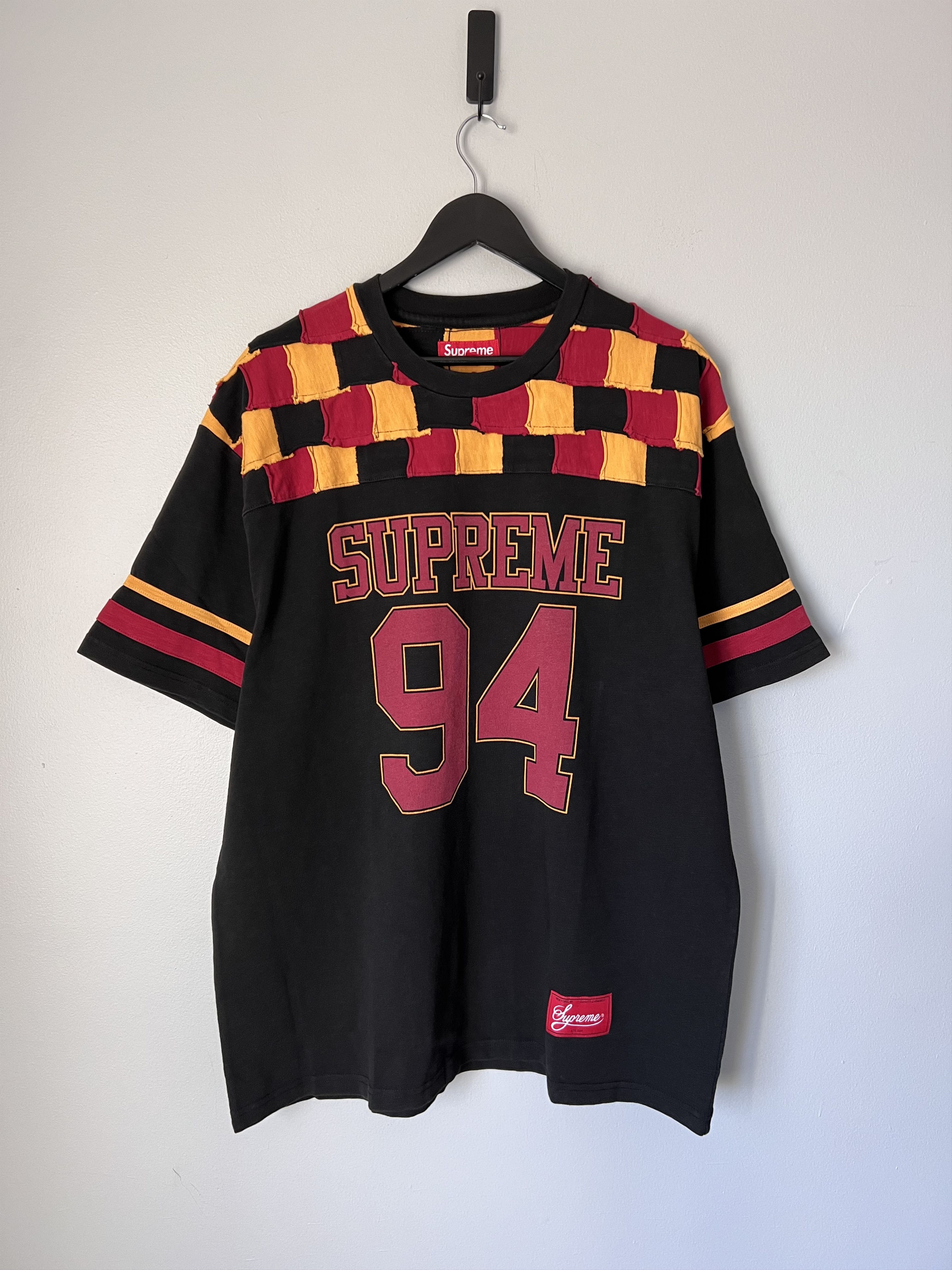 Supreme Supreme Patchwork Yoke Football Top in Black | Grailed
