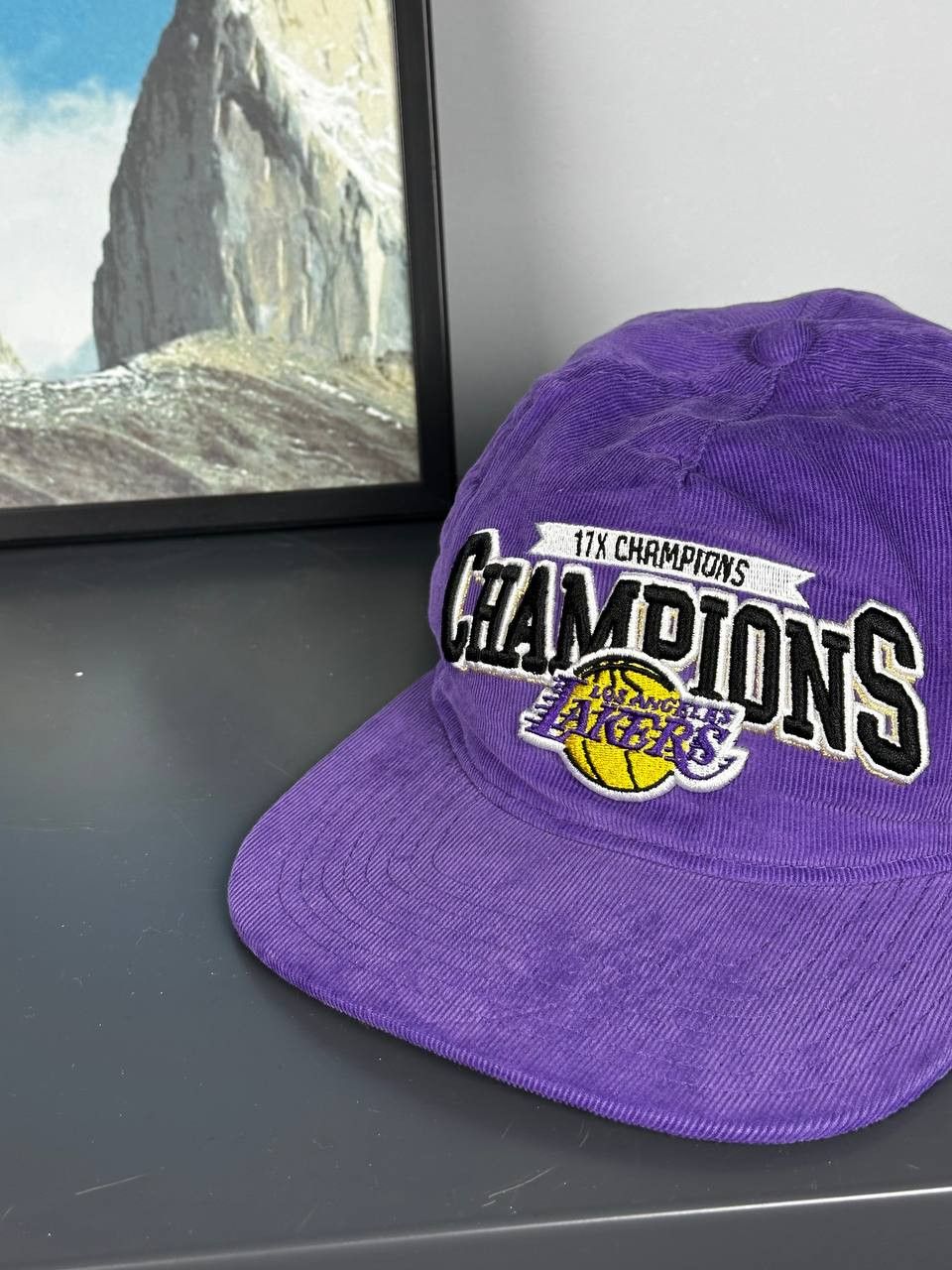 NBA × New Era New Era Purple Lakers Corduroy NBA Hat Size ONE SIZE - 3 Thumbnail
