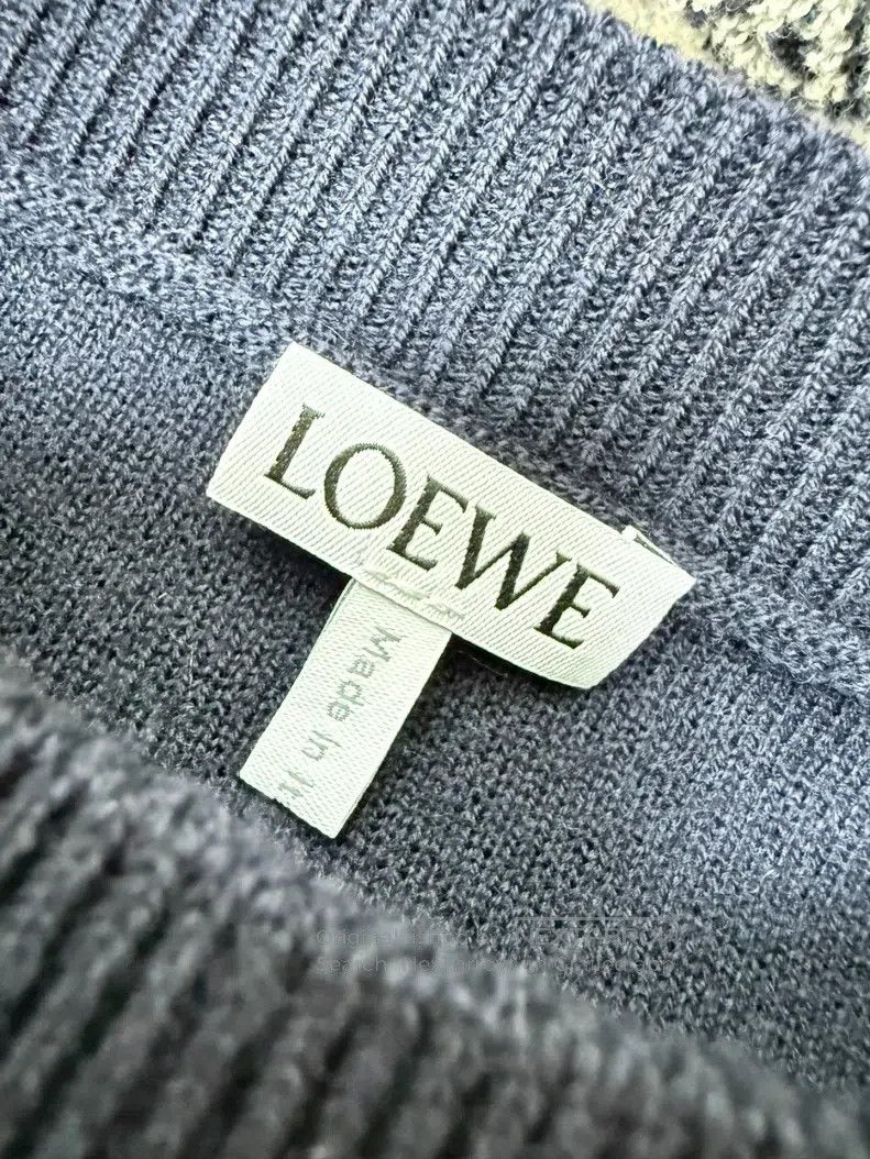Loewe Loewe Dark Blue Embroidered Beige Letter Long Sleeve Round Size M / US 6-8 / IT 42-44 - 5 Thumbnail