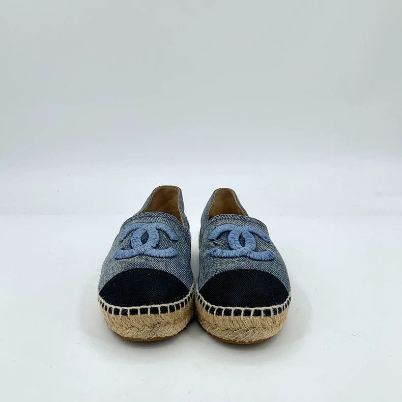 Chanel Chanel Blue Logo Embroidered Casual SlipOn Shoes -2505 Size US 5.5 / EU 38 - 3 Thumbnail