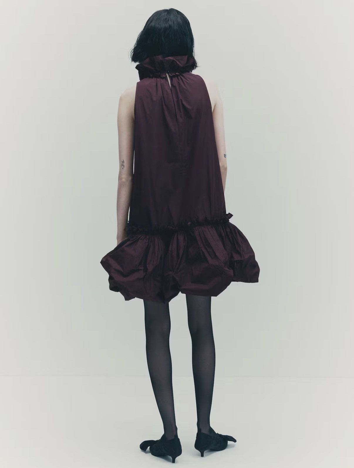 H&M H&M Ruffled Collar Dress Bubble Hem Size L / US 10 / IT 46 - 5 Thumbnail