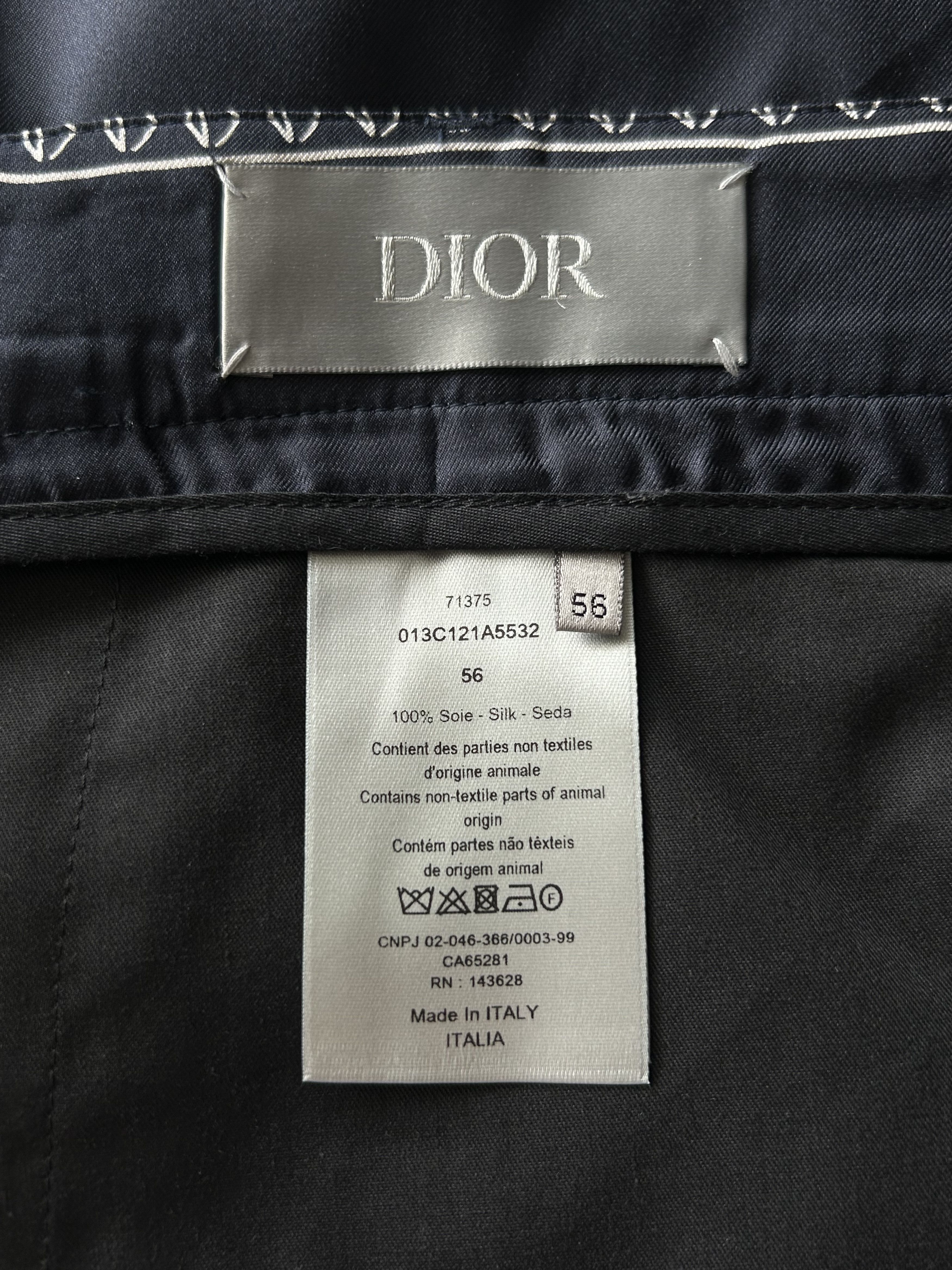 Dior Cactus Jack Navy & White Diamond Bandana Print Silk Shorts Size US 38 / EU 54 - 3 Thumbnail