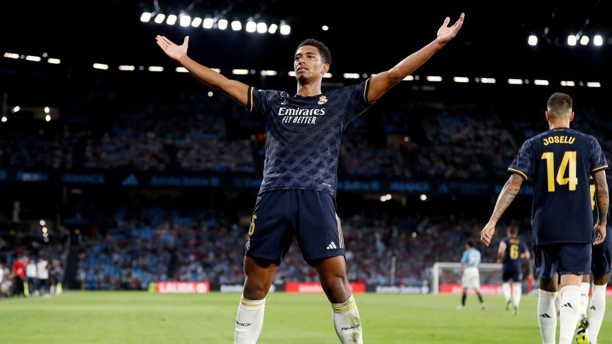Adidas Bellingham #5 Real Madrid 2023-2024 Away Soccer Jersey Kit Size US M / EU 48-50 / 2 - 3 Thumbnail