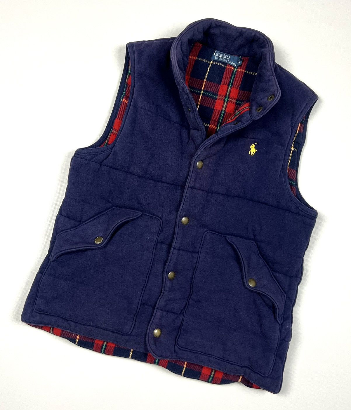 Polo Ralph Lauren × Ralph Lauren × Vintage Vintage Polo Ralph Lauren Blue Cotton Y2k Faded Vest Size S Size US S / EU 44-46 / 1 - 2 Thumbnail