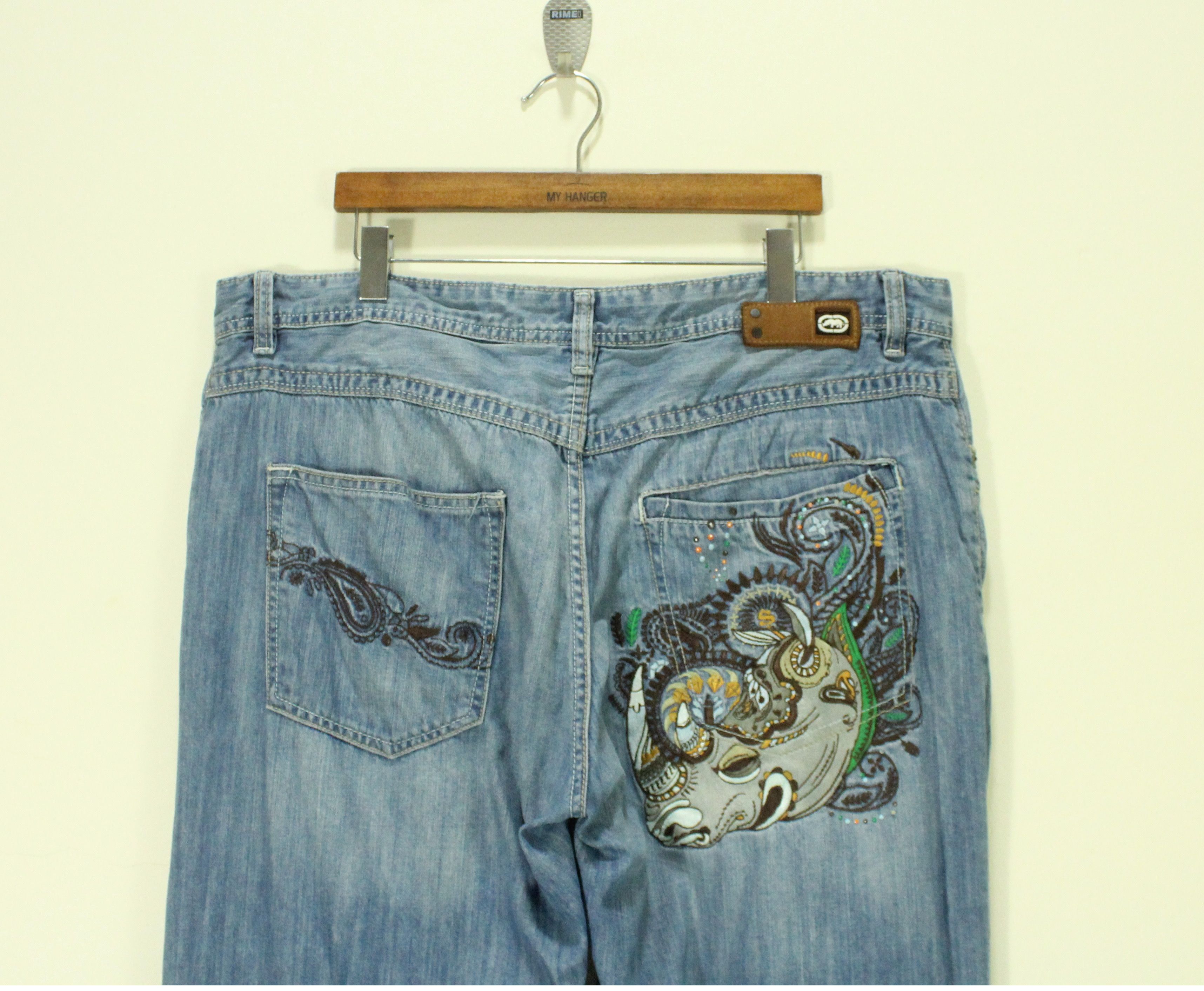 Ecko Unltd. ECKO UNLTD Denim Baggy Fit Embroidered Logo JNCO STUSSY Size US 42 / EU 58 - 1 Thumbnail