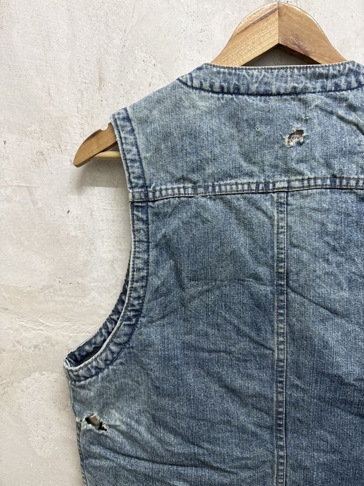 Big John Vintage Big John Distressed Blanket Denim Jeans Jackets Size US S / EU 44-46 / 1 - 3 Thumbnail