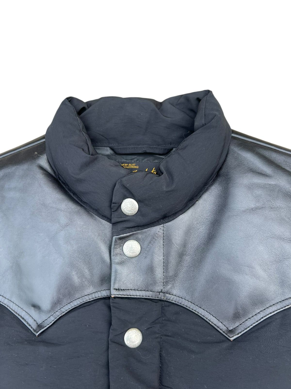 Engineered Garments × Needles × Nepenthes Cootie Productions Japan Down Puffer Western Leather Vest Size US M / EU 48-50 / 2 - 10 Thumbnail