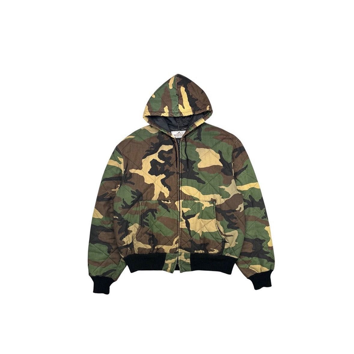 Vintage VINTAGE CAMO HOODED WORK JACKET Size US L / EU 52-54 / 3 - 1 Thumbnail