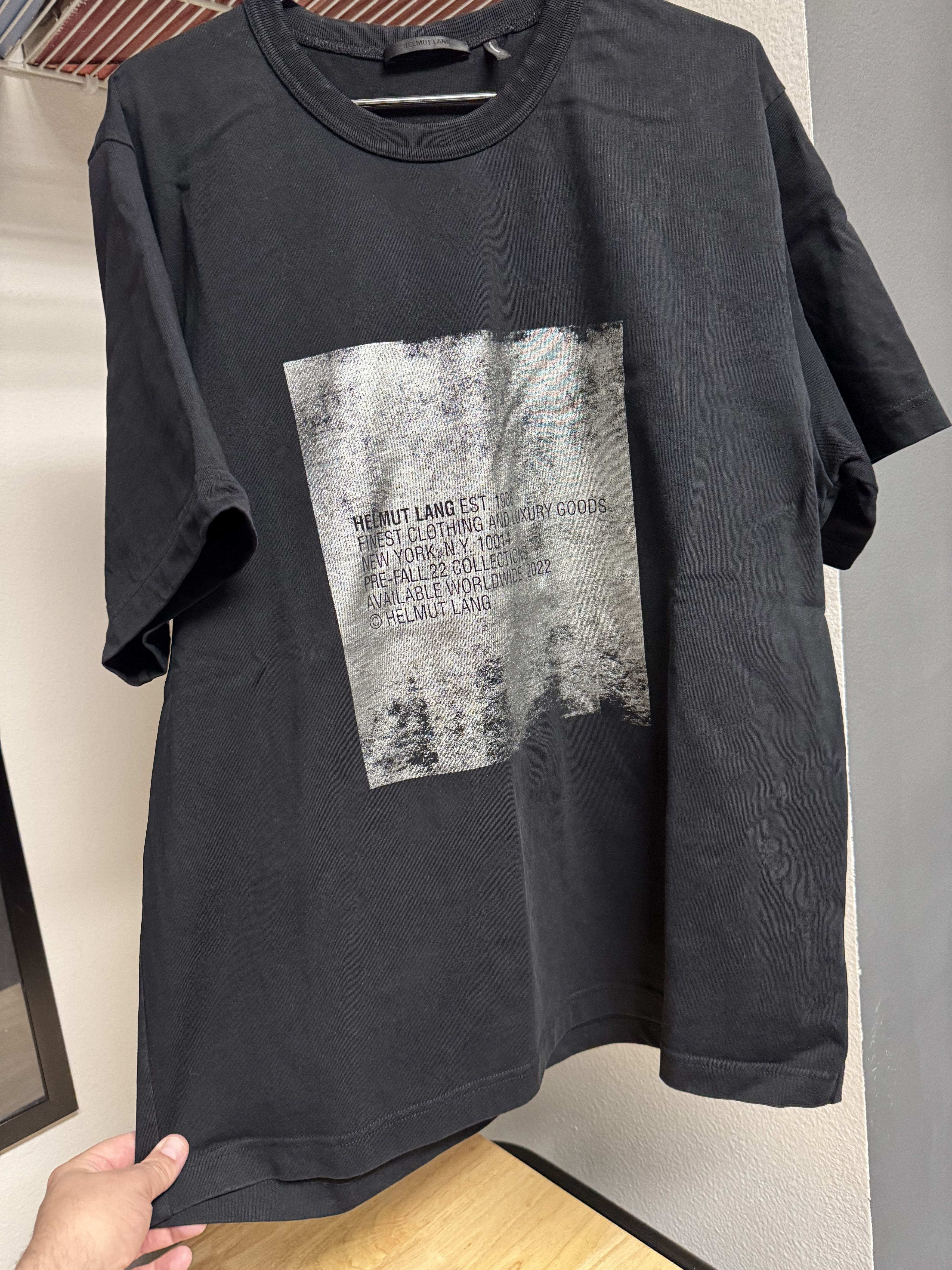 Helmut Lang Helmut Lang Metallic Print T-shirt Size US XXL / EU 58 / 5 - 1 Thumbnail